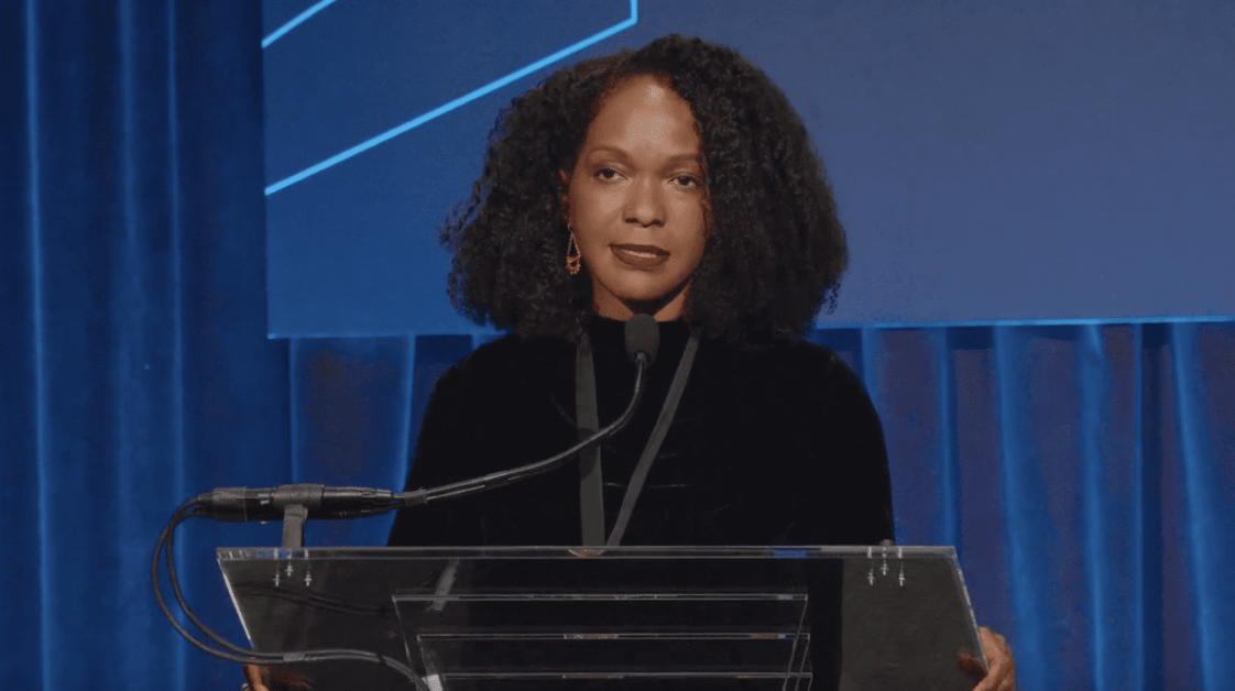 Imani Perry accepts the 2022 National Book Award for Nonfiction for South to America