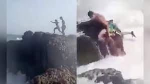 Face Split Diving Accident Twitter Video: