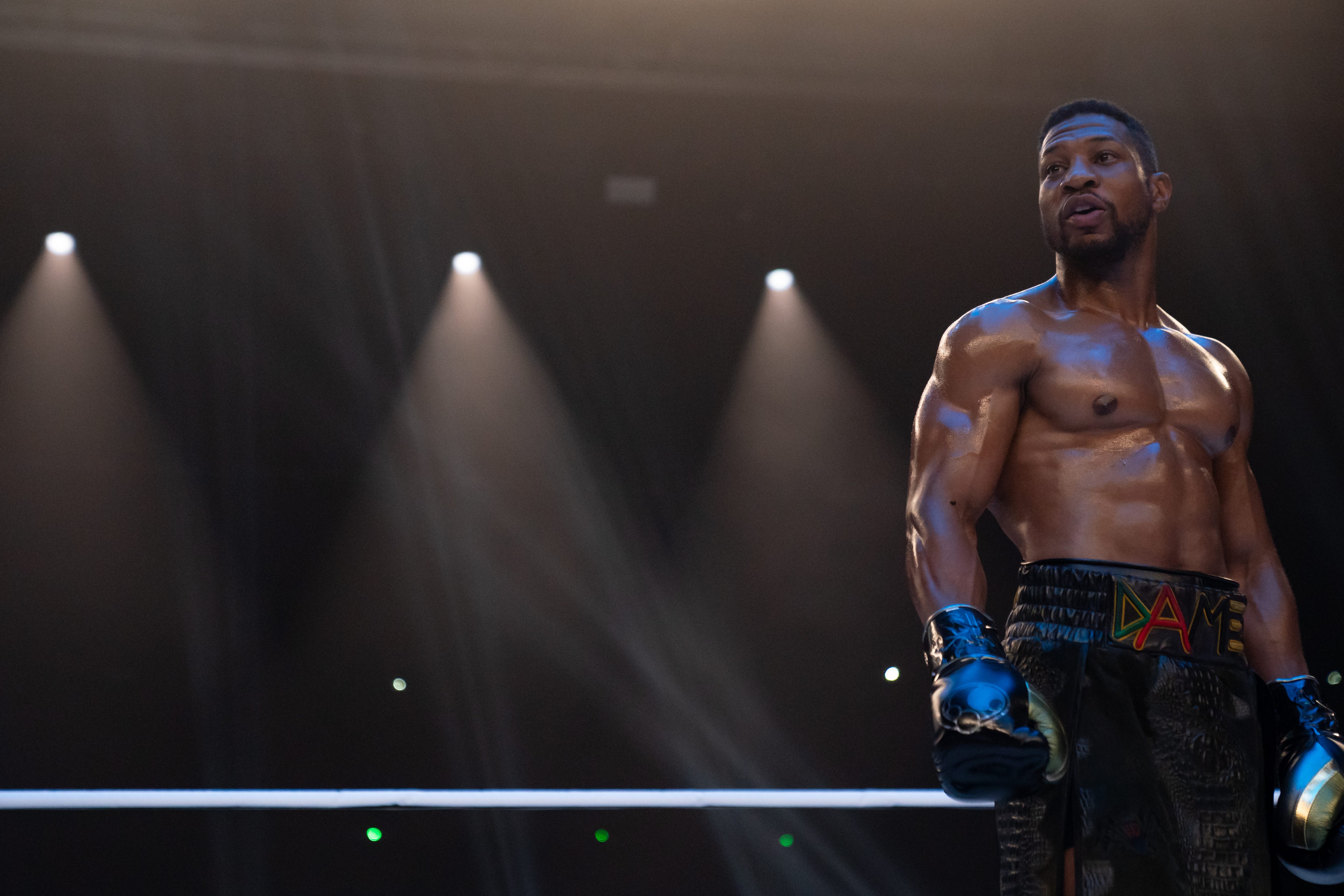 Jonathan Majors stars as Damian Anderson in director Michael B. Jordan's "Creed III." (Courtesy of Metro Goldwyn Mayer Pictures)