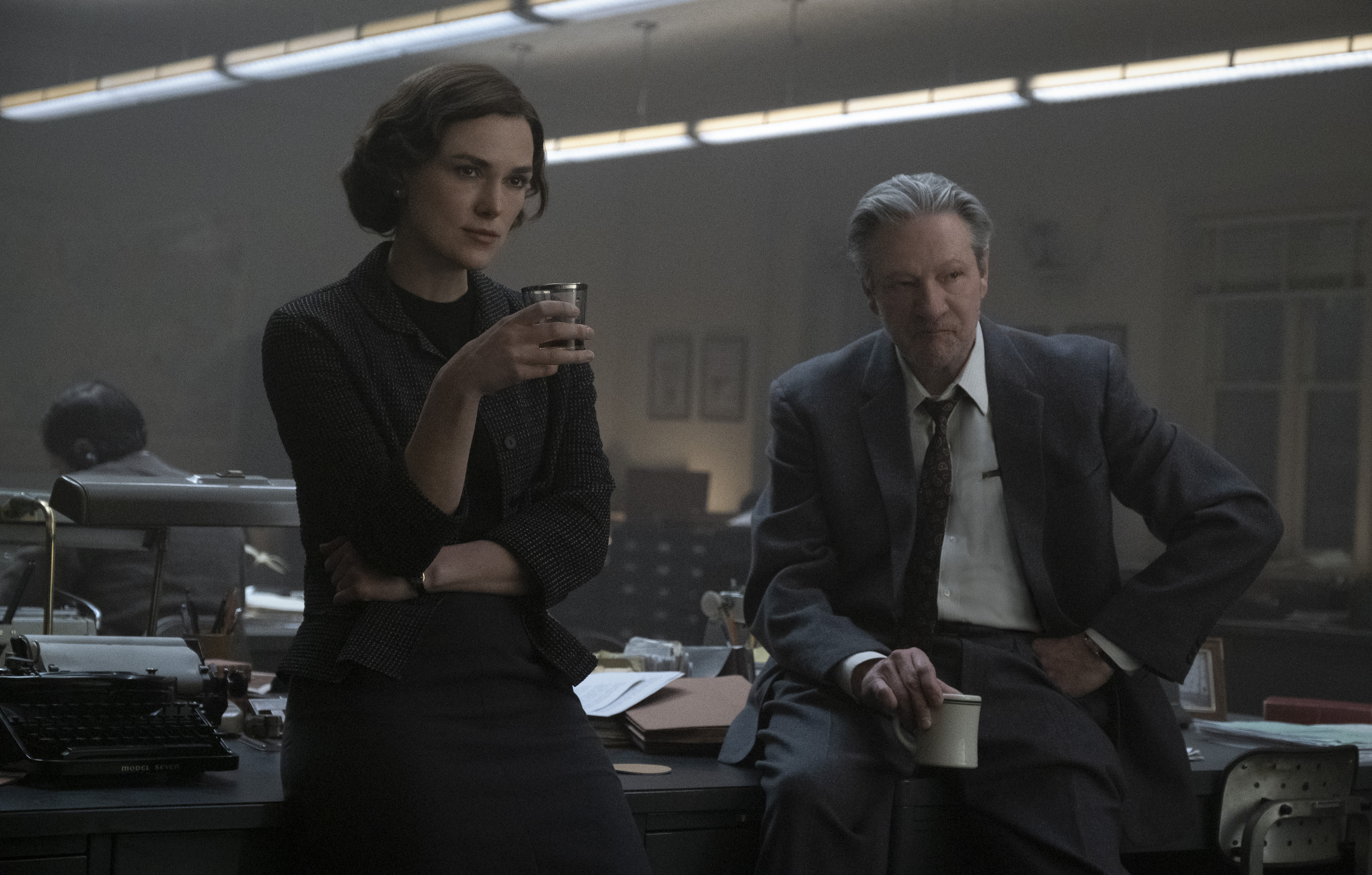 Keira Knightley and Chris Cooper share a scene in "Boston Strangler." (Courtesy of 20th Century Studios)