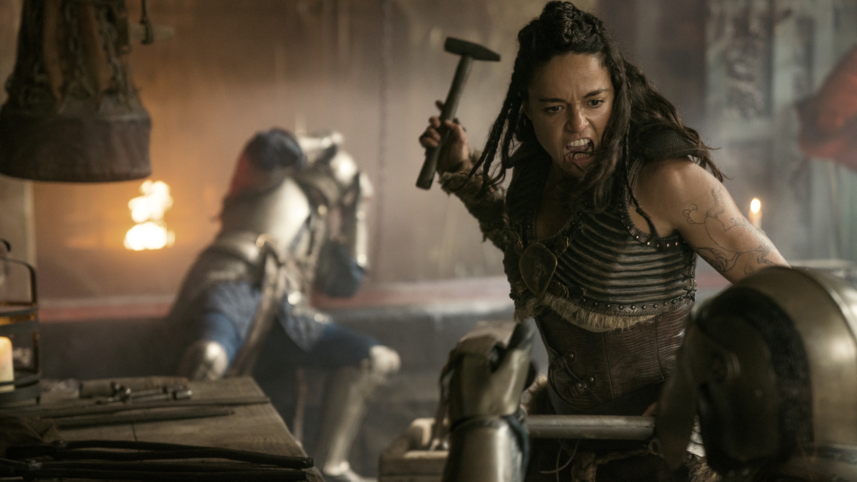Michelle Rodriguez is the fierce Holga in "Dungeons & Dragons: Honor Among Thieves." (Courtesy of Paramount Pictures and eOne)