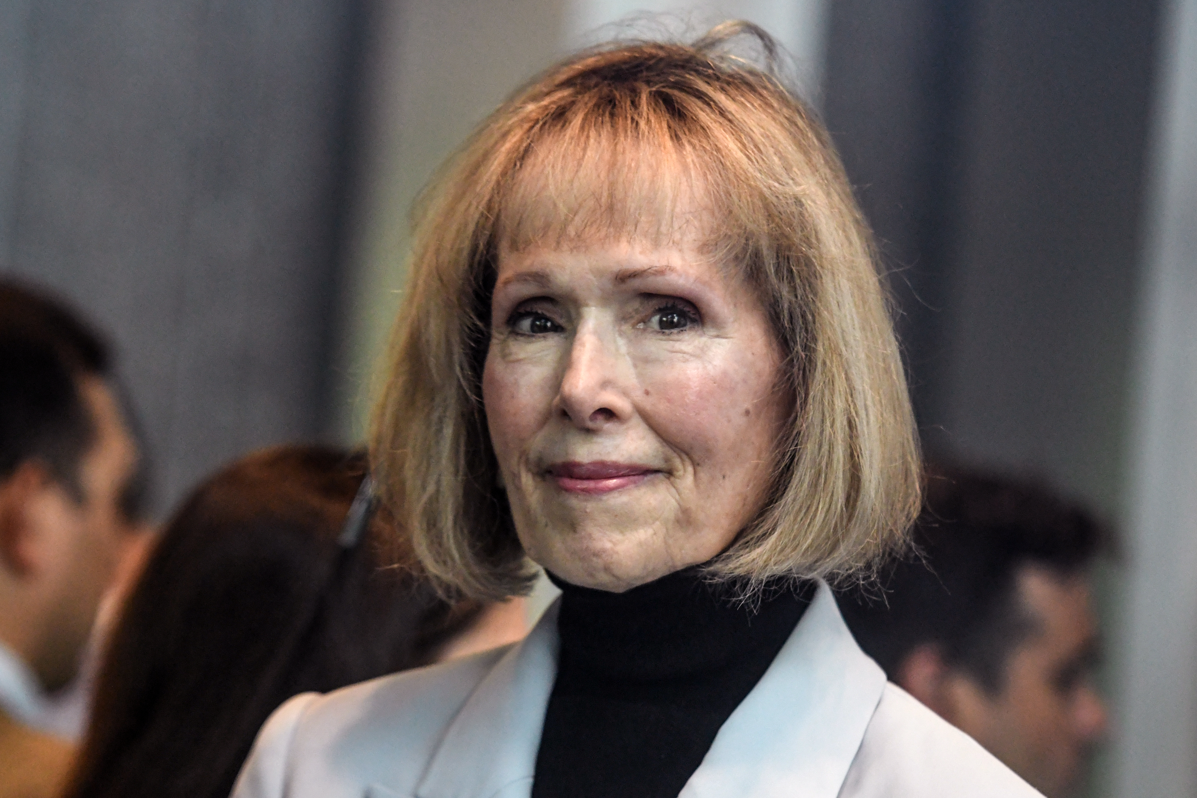 NEW YORK, NEW YORK - MAY 8: Magazine Columnist E. Jean Carroll arrives for her civil trial against former President Donald Trump at Manhattan Federal Court on May 08, 2023 in New York City. Attorneys for E. Jean Carroll and Donald Trump are set to give closing arguments Monday morning in the battery and defamation trial against the former president in Manhattan federal court. (Photo by Stephanie Keith/Getty Images)