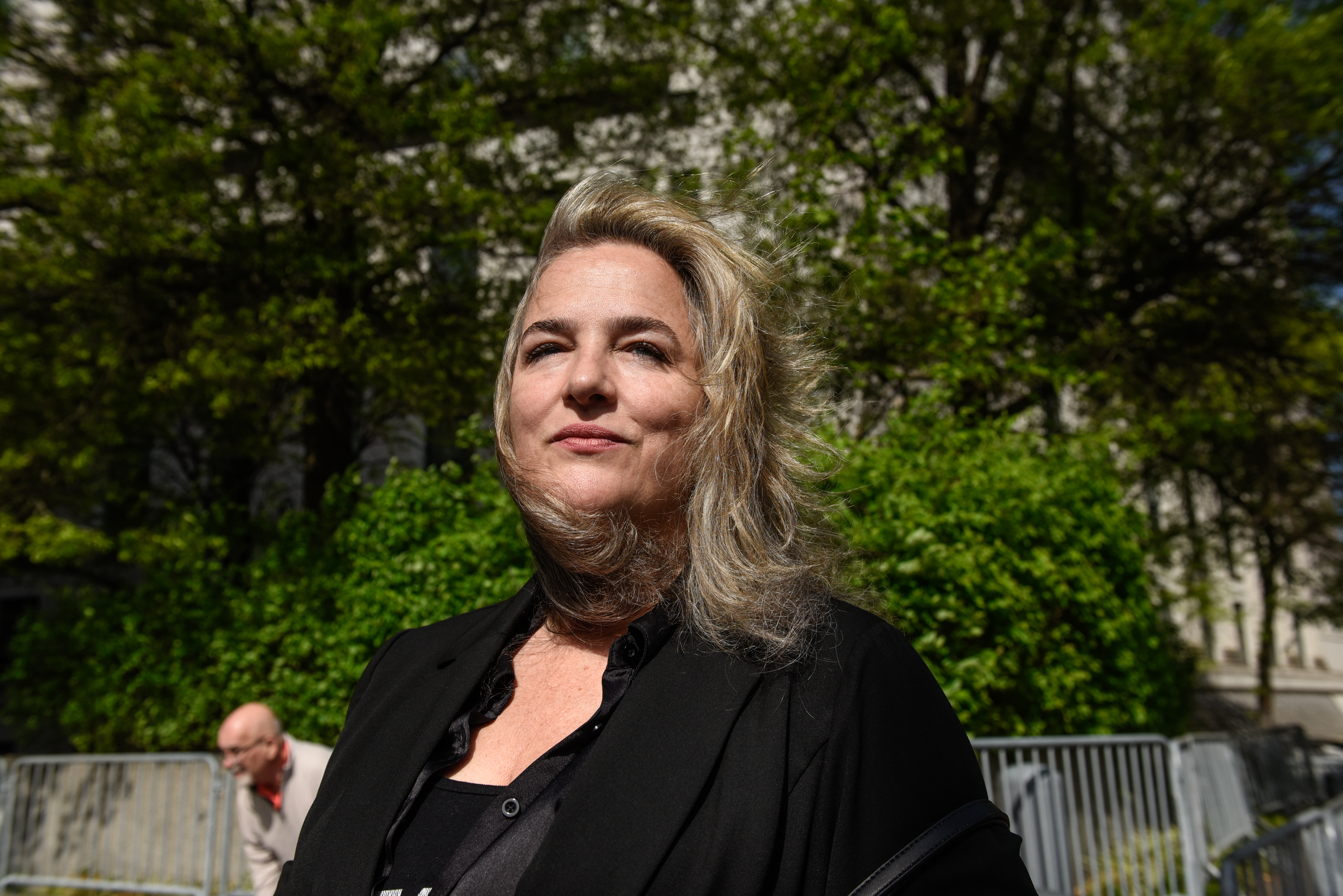 NEW YORK, NEW YORK - MAY 8: Natasha Stoynoff arrives for the E. Jean Carroll case at Manhattan Federal Court on May 8, 2023 in New York City. Attorneys for E. Jean Carroll and Donald Trump are set to give closing arguments Monday morning in the battery and defamation trial against the former president in Manhattan federal court. (Photo by Stephanie Keith/Getty Images)