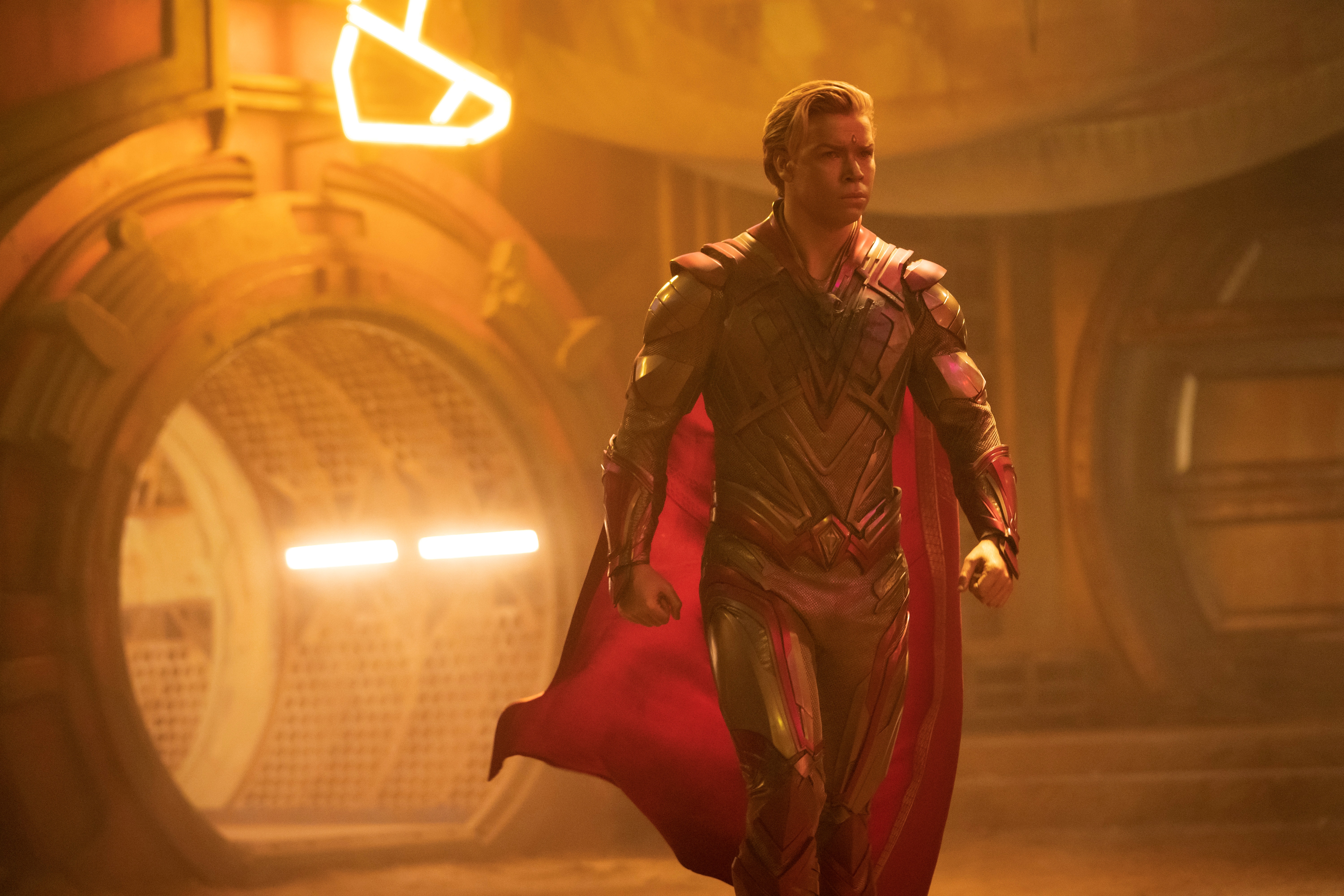 Will Poulter portrays the powerful Adam Warlock in "Guardians of the Galaxy Vol. 3." (Courtesy of Marvel Studios)