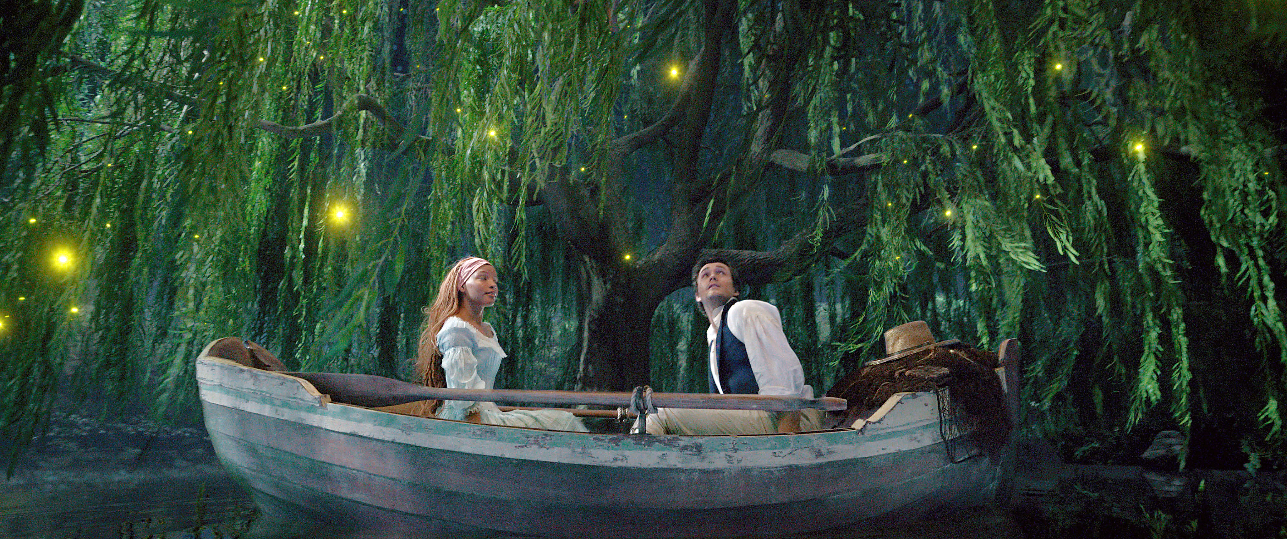 It's date night for Halle Bailey's Ariel and Jonah Hauer-King's Prince Eric in a scene from "The Little Mermaid." (Courtesy of Disney Enterprises)