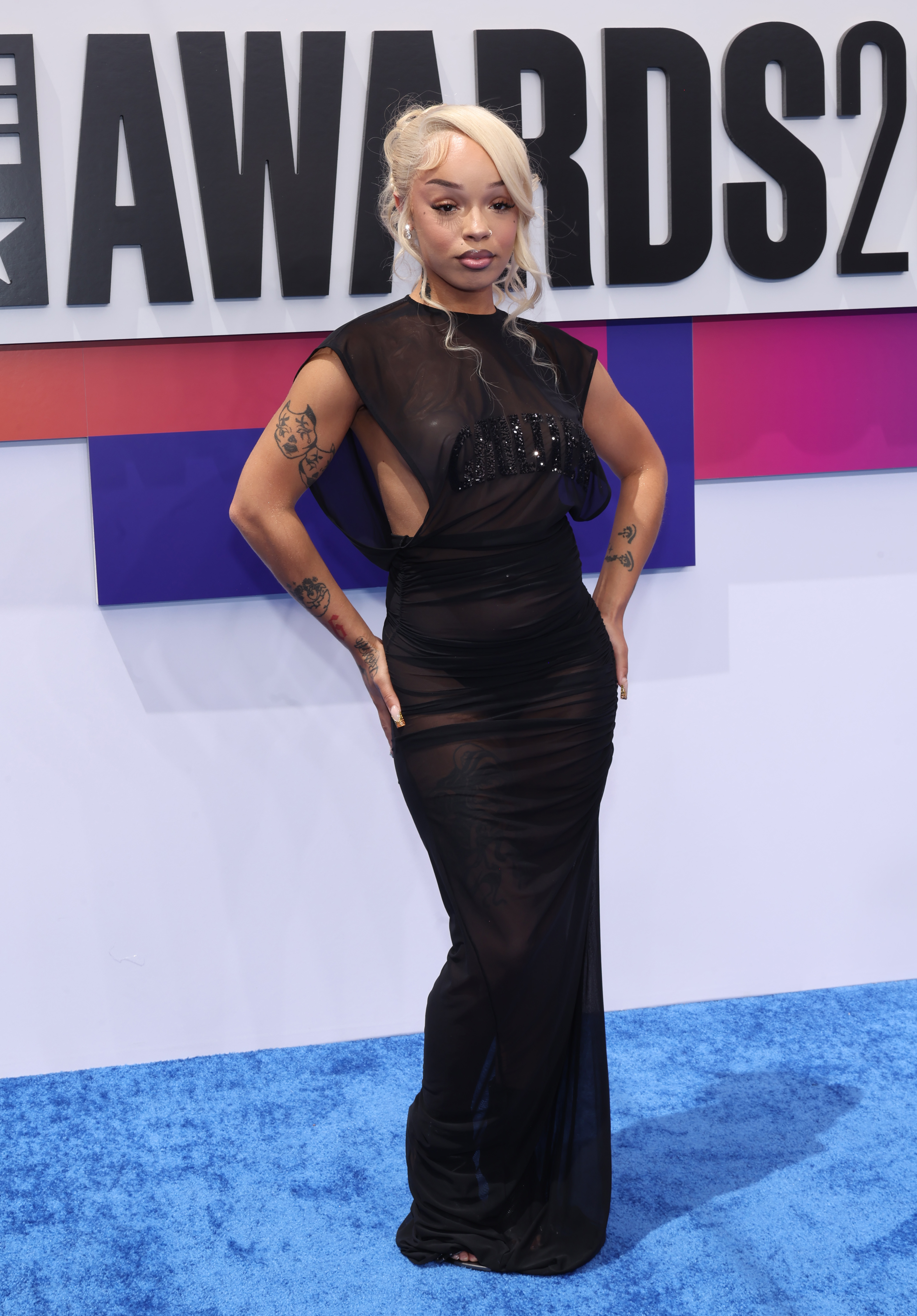 LOS ANGELES, CALIFORNIA - JUNE 30: Honey Bxby attends the 2024 BET Awards at Peacock Theater on June 30, 2024 in Los Angeles, California. (Photo by Amy Sussman/Getty Images)