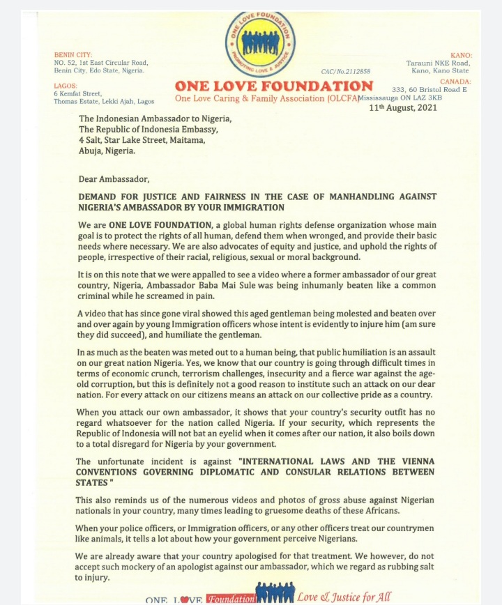 Love Foundation Founder Threatens Protest Over Manhandling Of Nigerian Ambassador Odogwu Blog