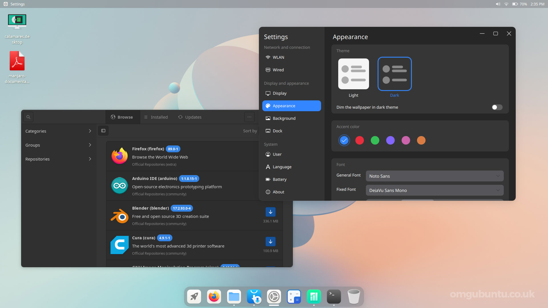 CuteFish dark theme screenshot