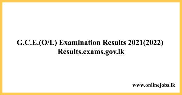 Results Exams Gov Lk G C E O L Examination Results Check Online 2021 2022