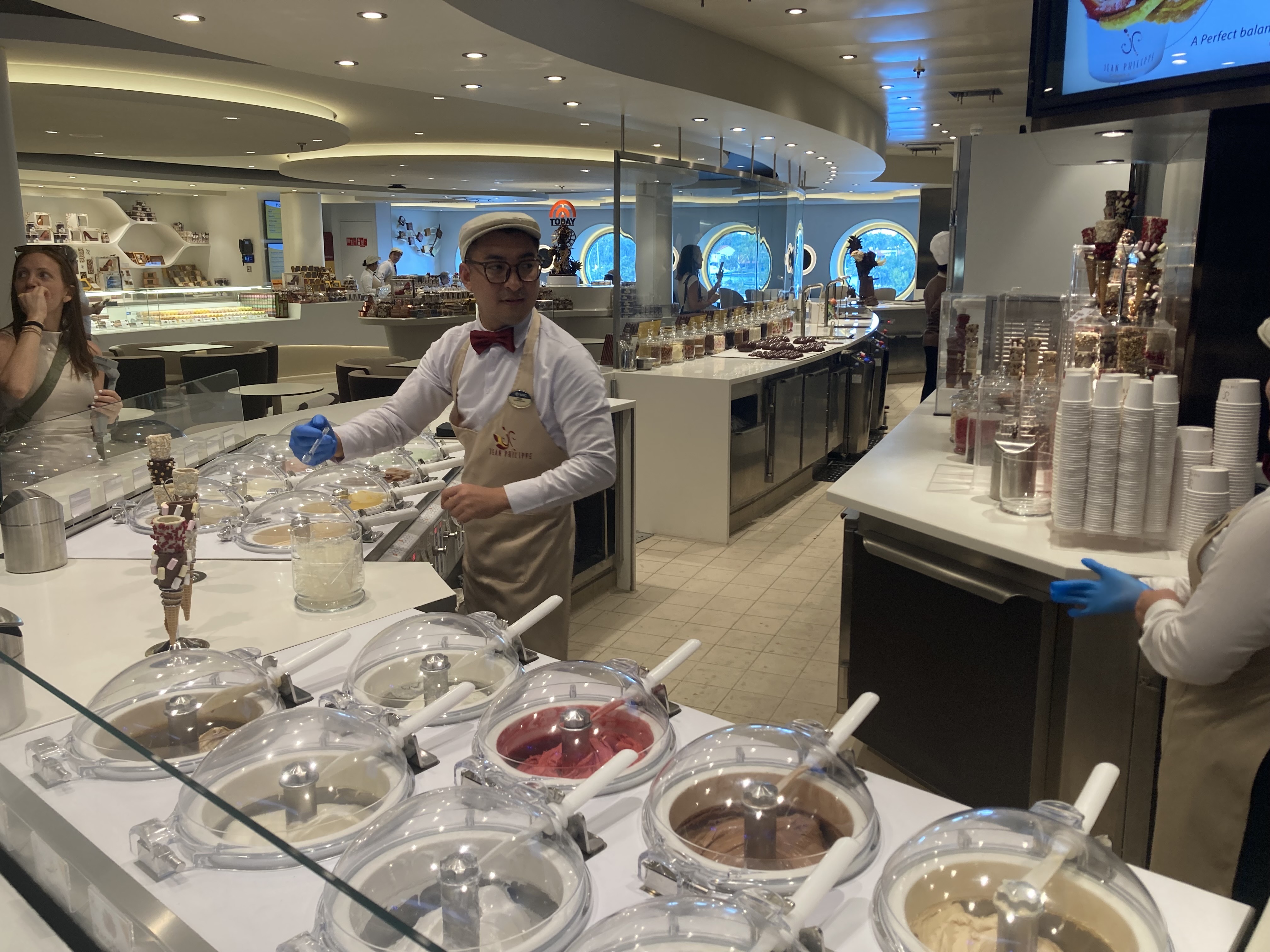 Jean-Philippe Chocolat & Café has a large selection of gelato flavors on board the MSC World America. (Richard Tribou/Orlando Sentinel)