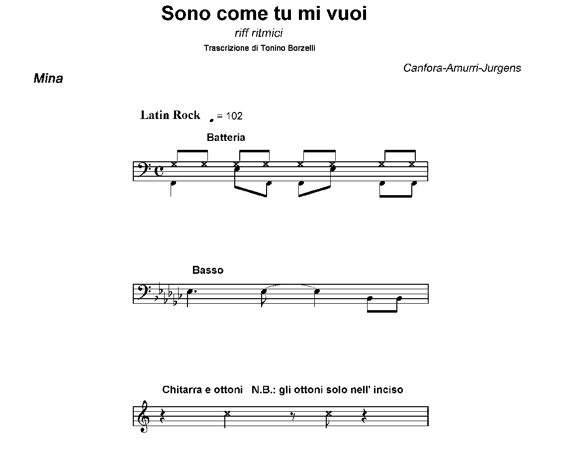 Lo Spartito Di Sono Come Tu Mi Vuoi Di Mina Www Partiture It