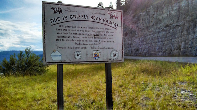 Grizzly Bear Habitat Sign
