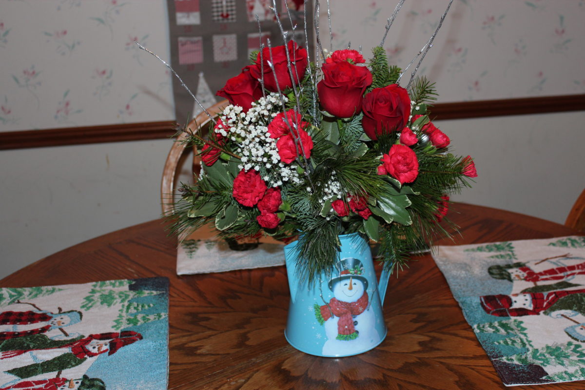 winter floral arrangements