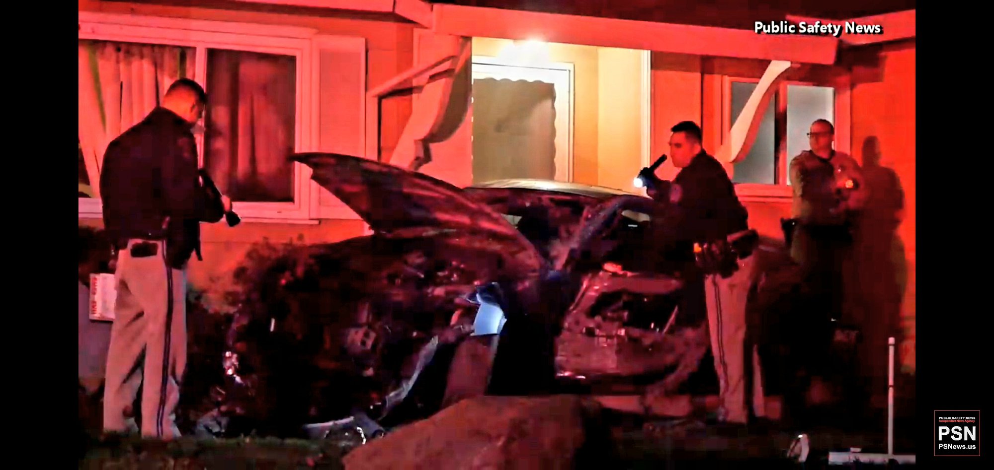 Vehicle vs Structure, North Highlands, January 30, 2019