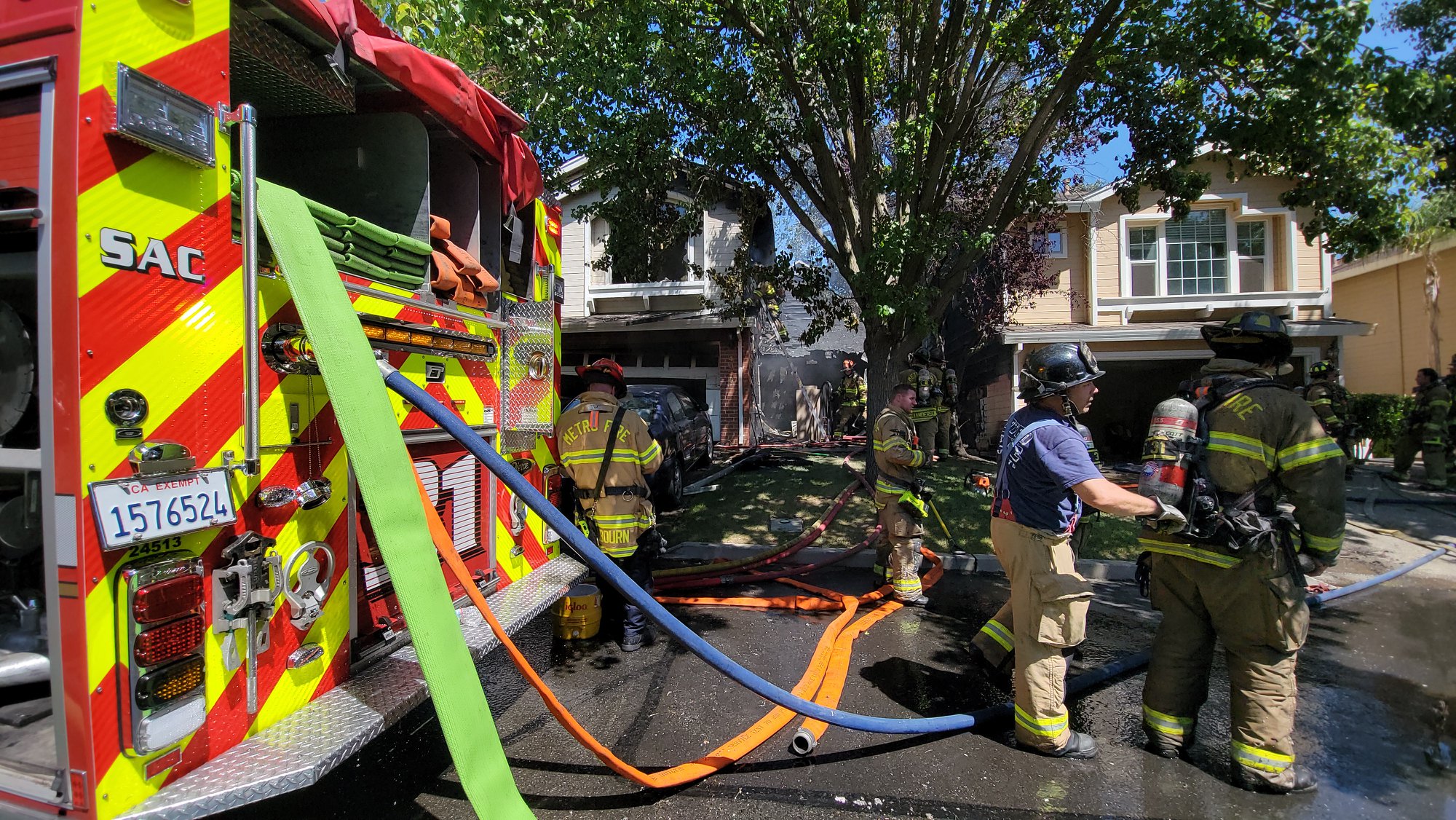 One Injured In 2nd-Alarm, Two Home Structure Fire | Carmichael | Sacramento