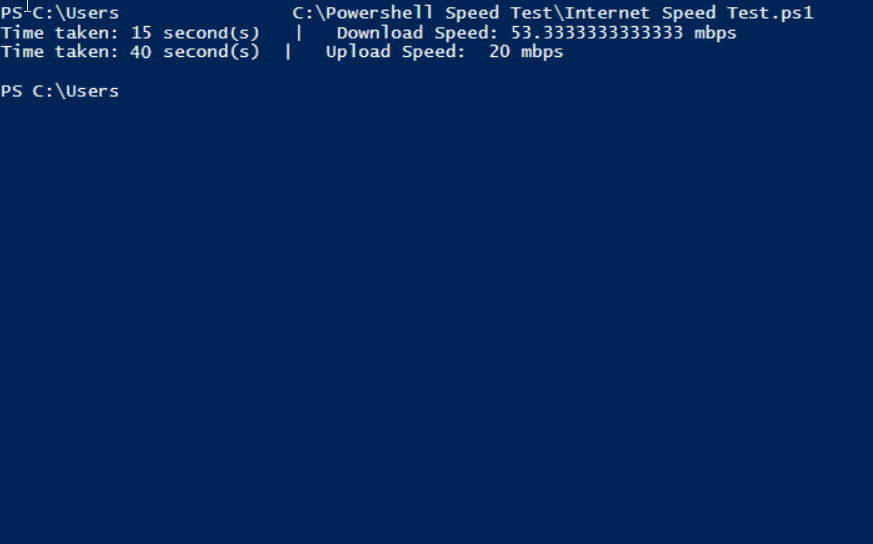Internet Speed Test In Powershell The Rambling Techie