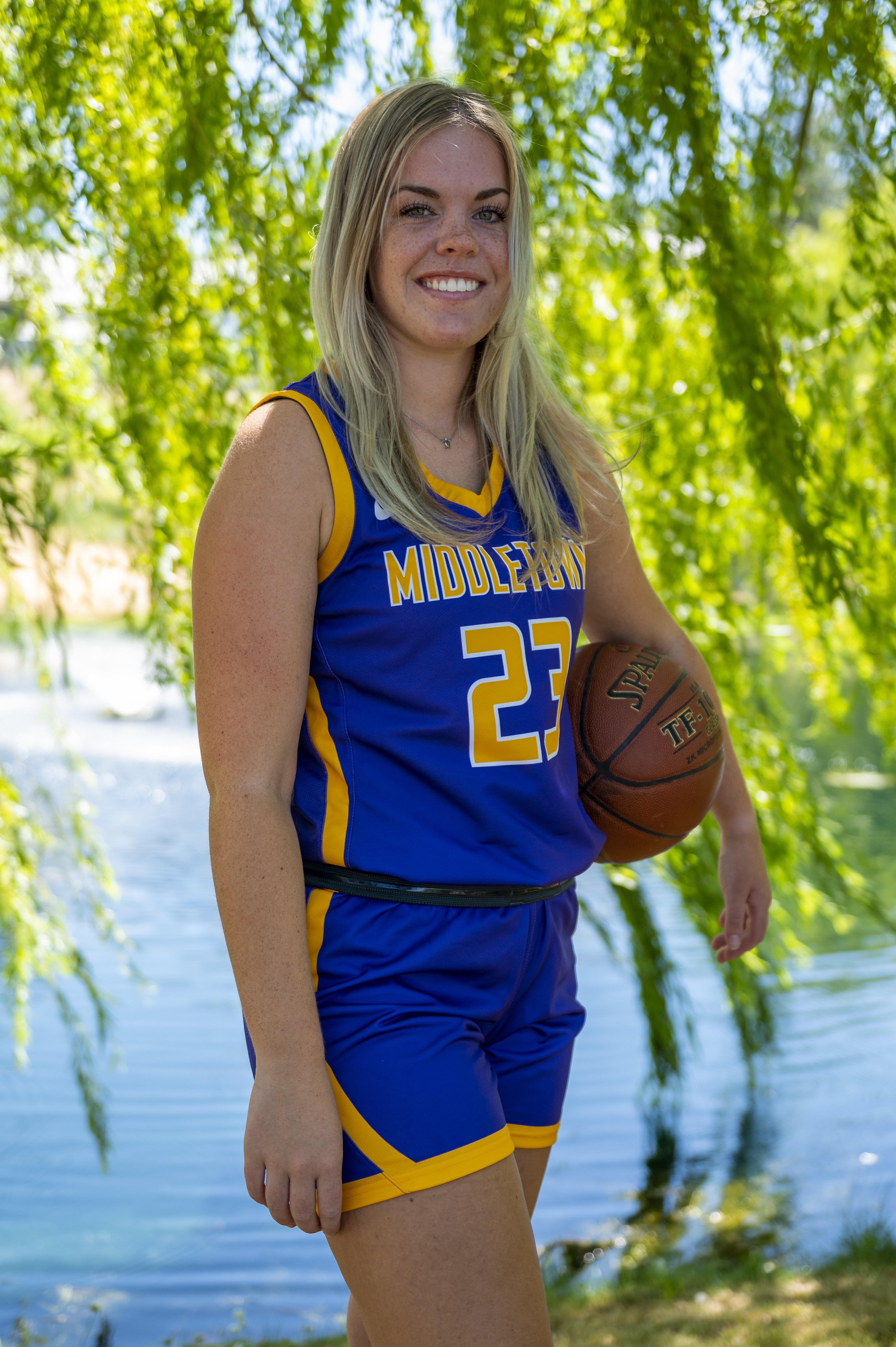 Paige Astley poses on the grounds of Boatique Winery, which made its facility available to the Record-Bee for this year's Athlete of the Year photo shoot.