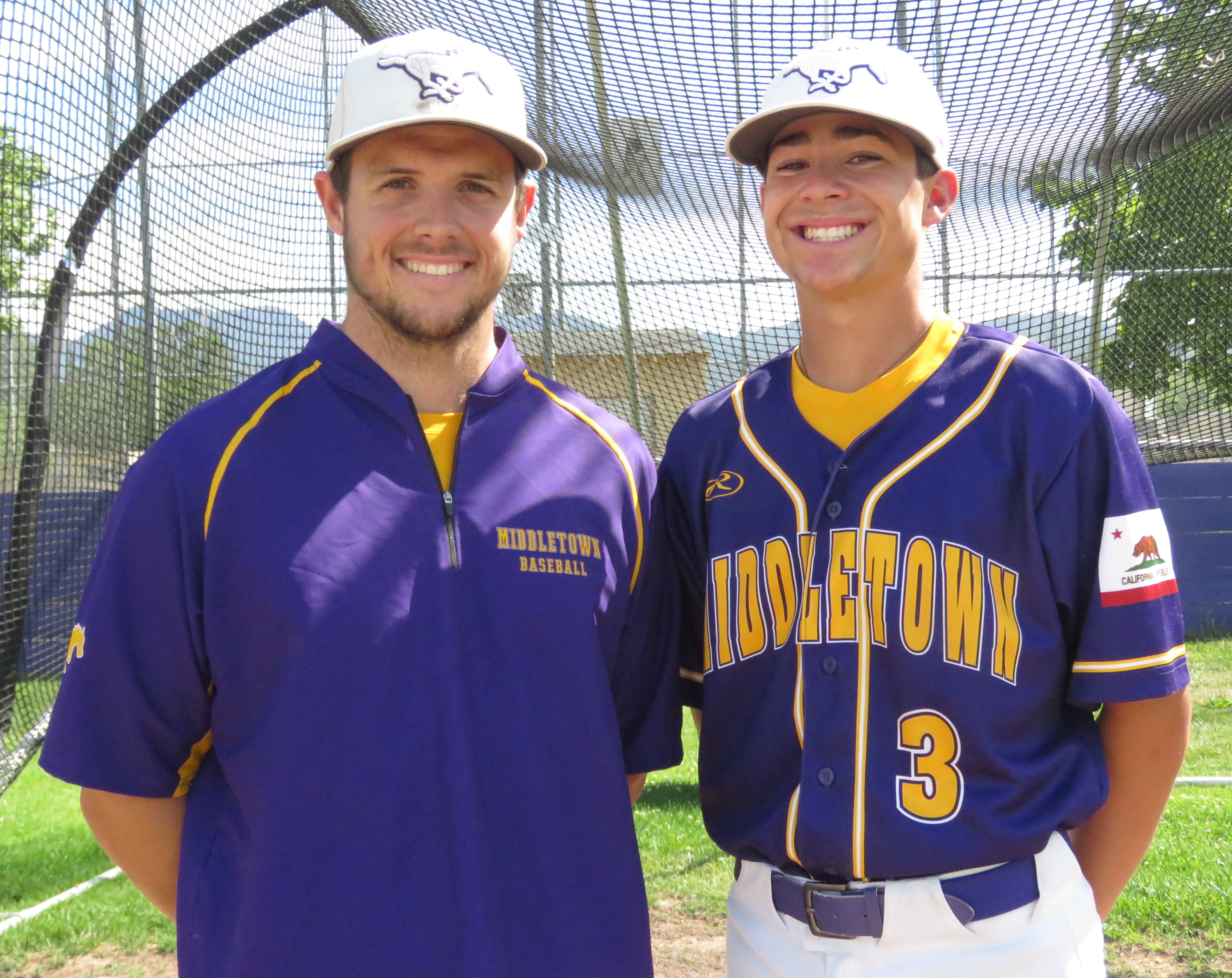 The 2022 season, especially during North Central League I play, provided Tyler Holt and Luke Hoogendoorn of Middletown High School with plenty to smile about. (Photos by Brian Sumpter)
