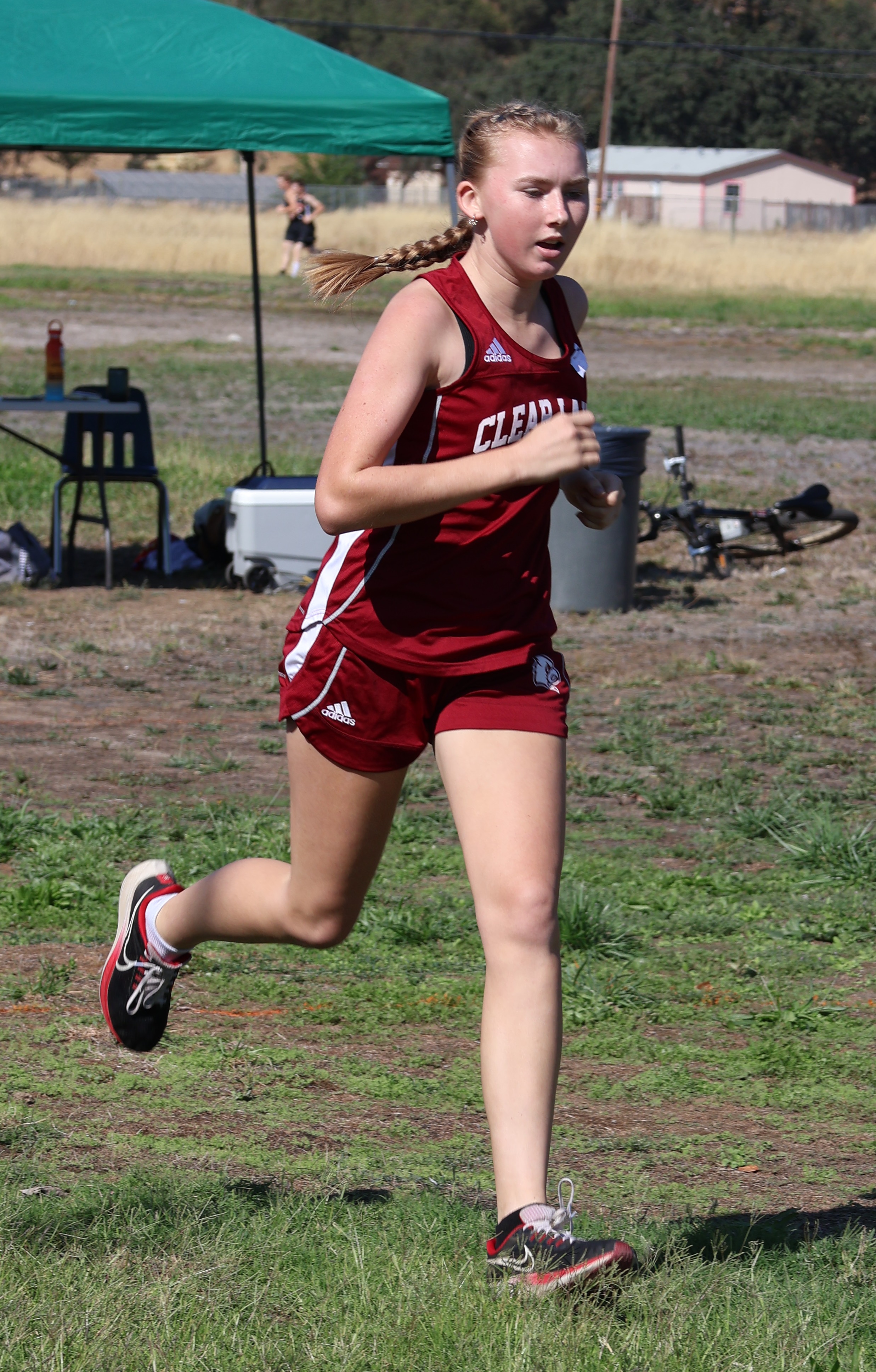 Clear Lake High School junior Hannah Garrity, a state qualifier a year ago, won the girls race Wednesday in 22 minutes, 37 seconds. (Photos by Brian Sumpter)