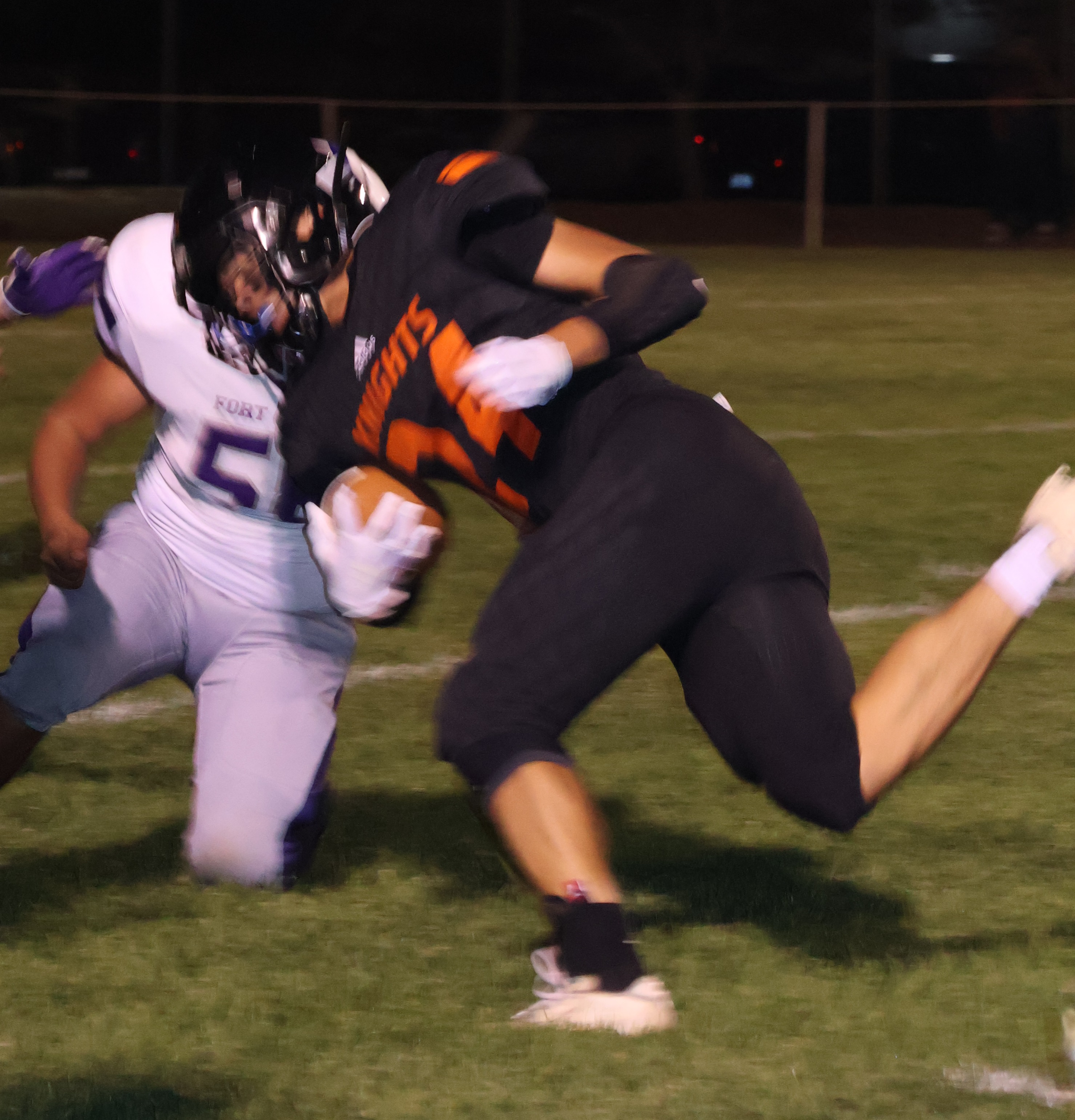 Sophomore running back Kyle Watkins rushed for 73 yards on 10 carries to lead Kelseyville's ground attack against the Fort Bragg Timberwolves on Friday night in Kelseyville. (Photos by Brian Sumpter)