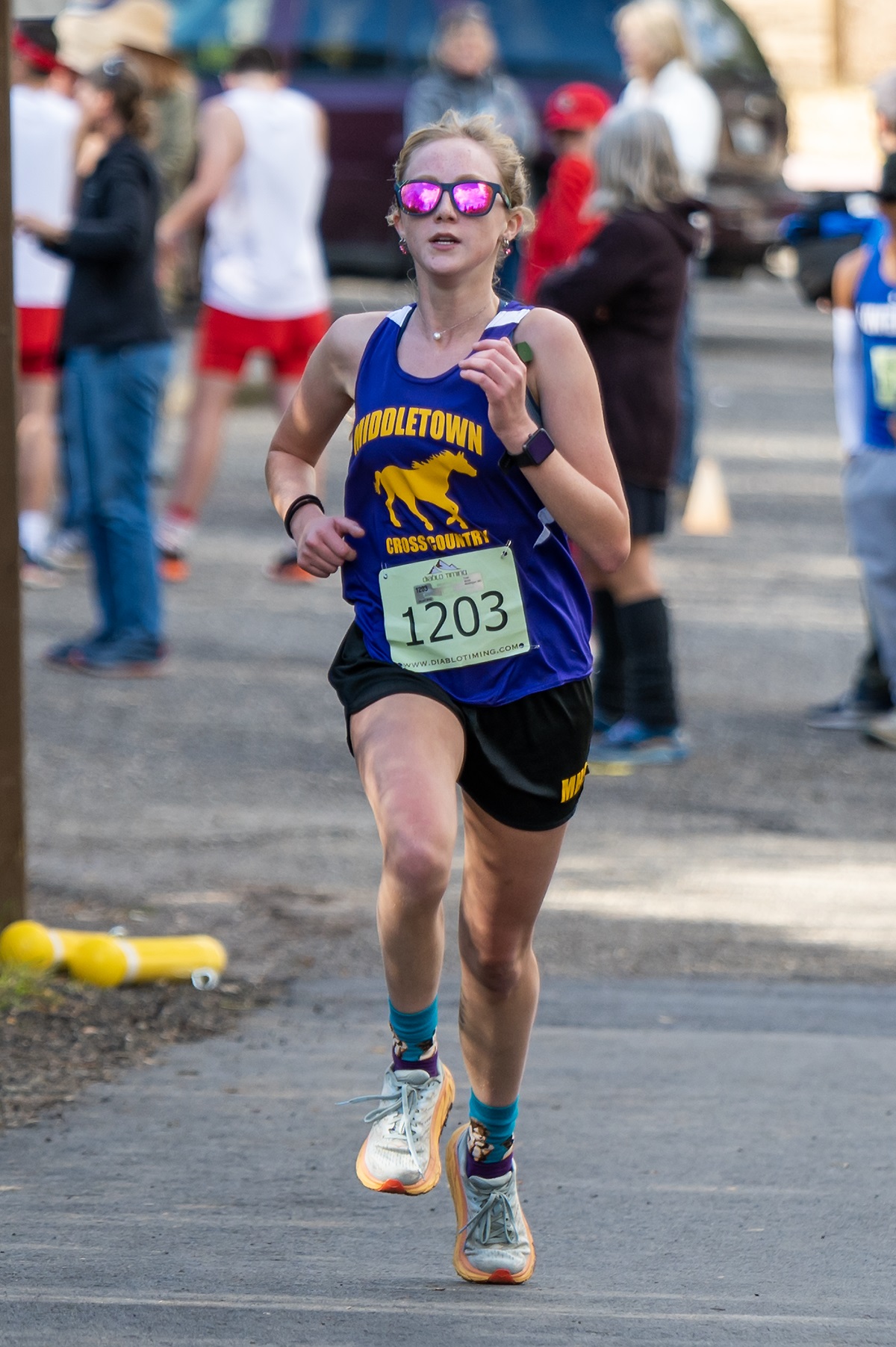 Middletown senior Nicole Pyzer was third overall and second among North Central League I runners Wednesday at the Coastal Mountain Conference Championships in Santa Rosa where she led the Mustangs to a fourth straight CMC team championship. (Photos courtesy of Michael Lucid)