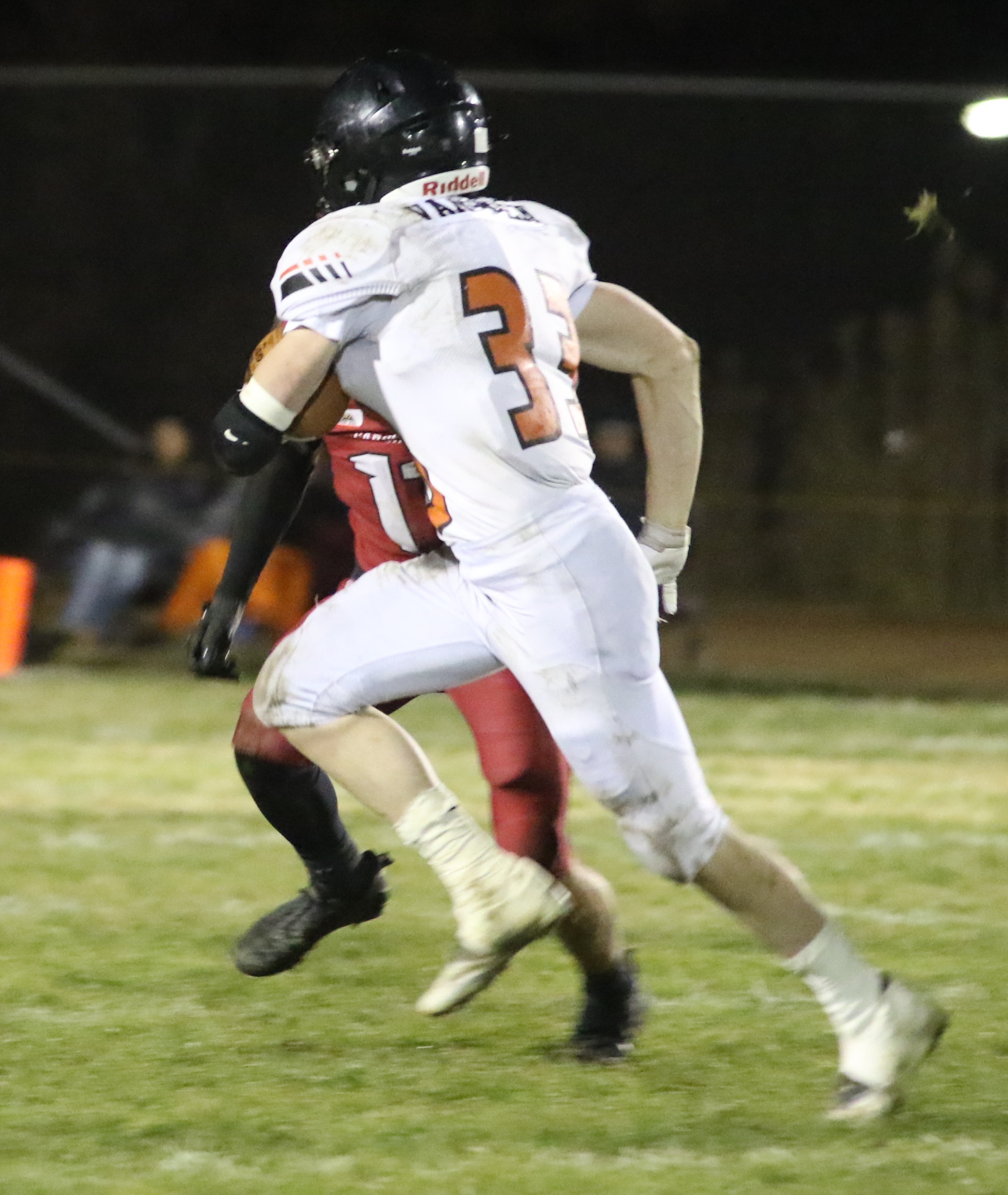 Kelseyville High School senior fullback/linebacker Samuel Vanoven is one of five Knights to receive All-North Central League I first-team honors in 2022. (Photo by Minenna Photography)