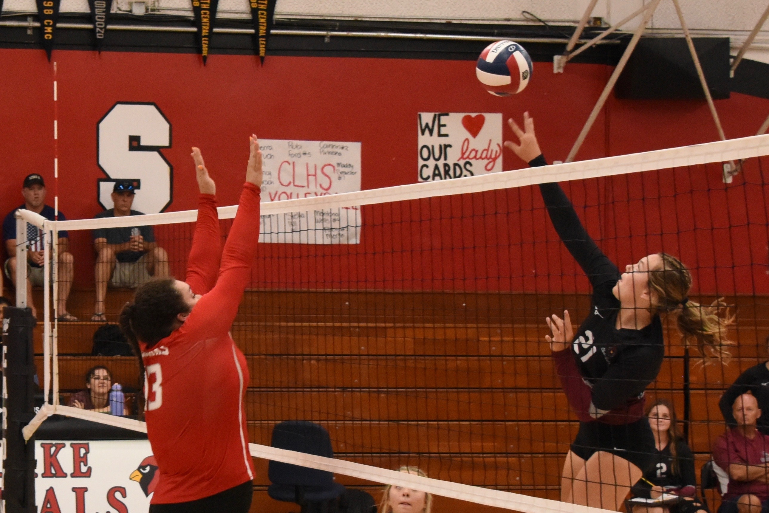 Taylar Minnis (left) is a second-team selection on the All-NCL II volleyball squad. (Photos courtesy of Trett Bishop)