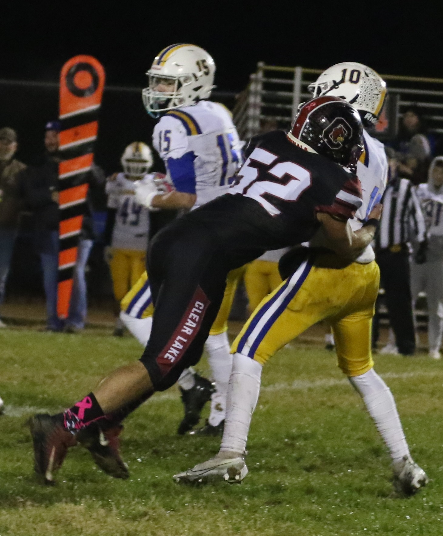 Clear Lake High School senior end Tony Gersalia is the most valuable player on defense on the All-County football team. (File photo)