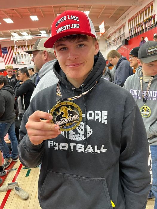 Nathan Boomer won his weight class Saturday at the Michael Kroppmann Invitational in Lakeport. (Courtesy photo)