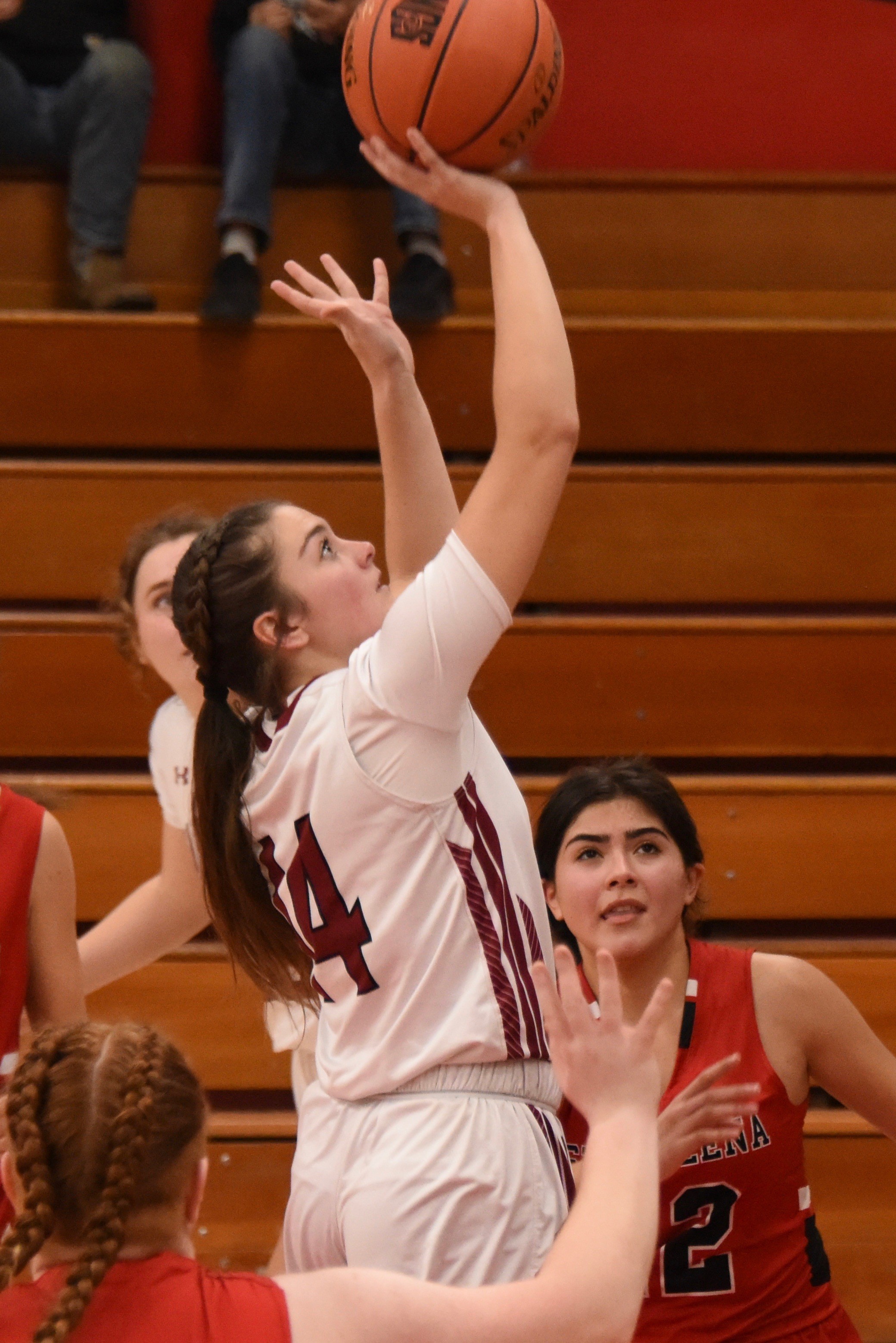 Montana Wells scored a team-best 16 points in Clear Lake's league win over St. Helena. (Photos courtesy of Trett Bishop)
