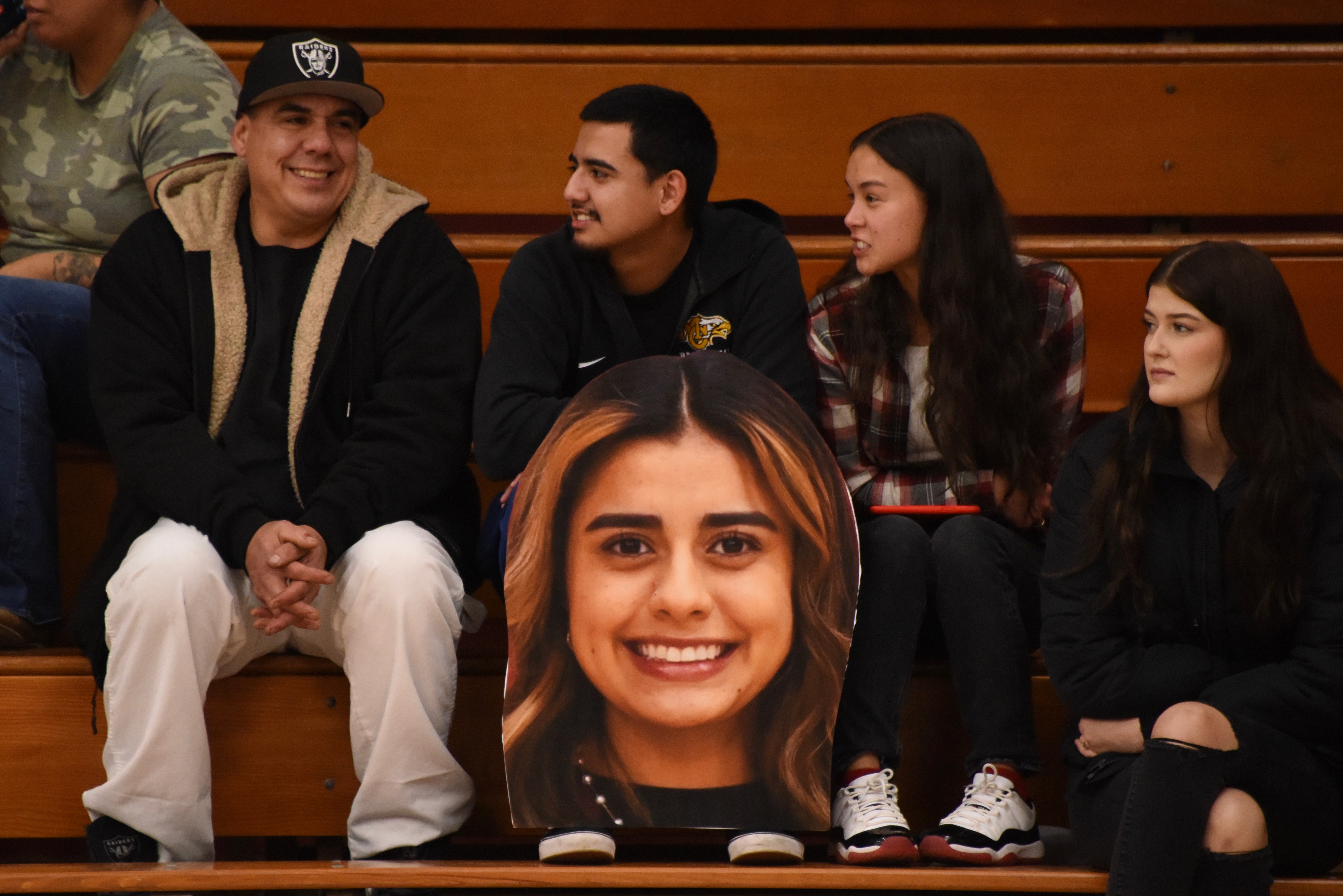 The Rubi Ford fan club showed up in force Tuesday night as Clear Lake honored its five seniors, of which Ford was one, prior to its home game against the Fort Bragg Timberwolves. (Photos courtesy of Trett Bishop)