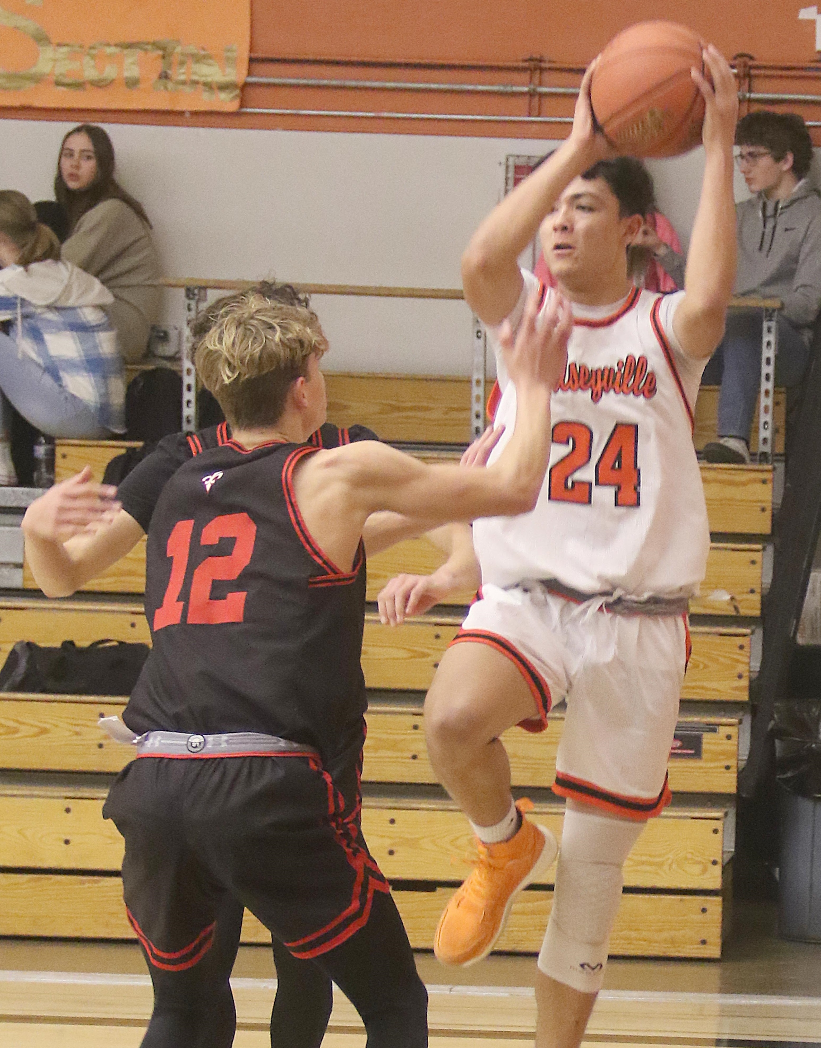 Kelseyville High senior Luke Watkins is the co-most valuable player on the 2023 edition of the All-County boys basketball team, sharing the honor with teammate Manny Acosta. (Photos by Minenna Photography)