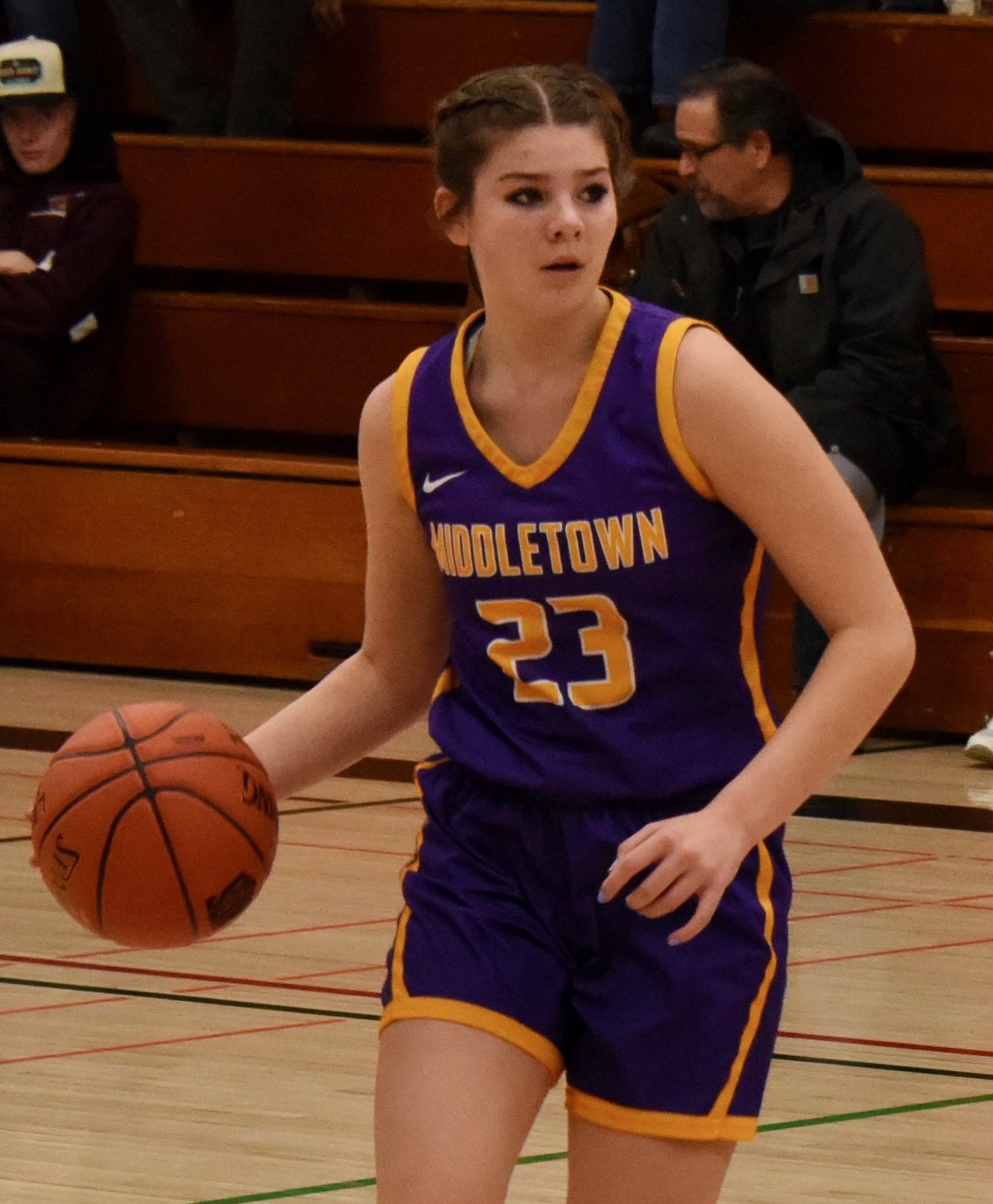 Middletown sophomore Mia Hoogendoorn is a first-team selection on the All-County girls basketball team. (Photos courtesy of Trett Bishop)