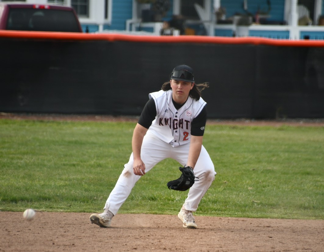 Kelseyville shortstop Zayne Barker fields a grounder against Clear Lake. (Photos courtesy of Marcy Leboy)