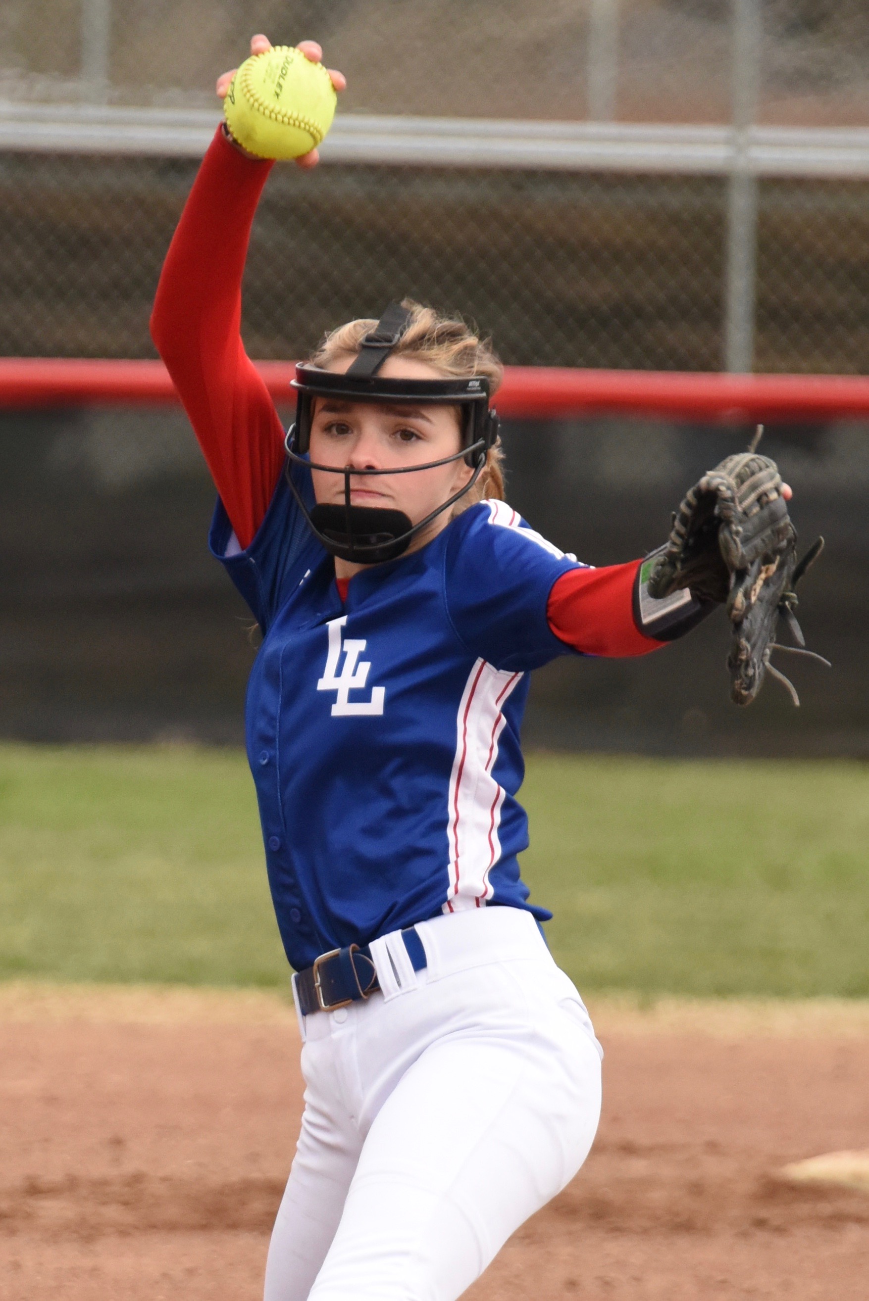 Keeley Parks pitched a complete game in Lower Lake's season and league opener against Clear Lake. (Photos courtesy of Trett Bishop)