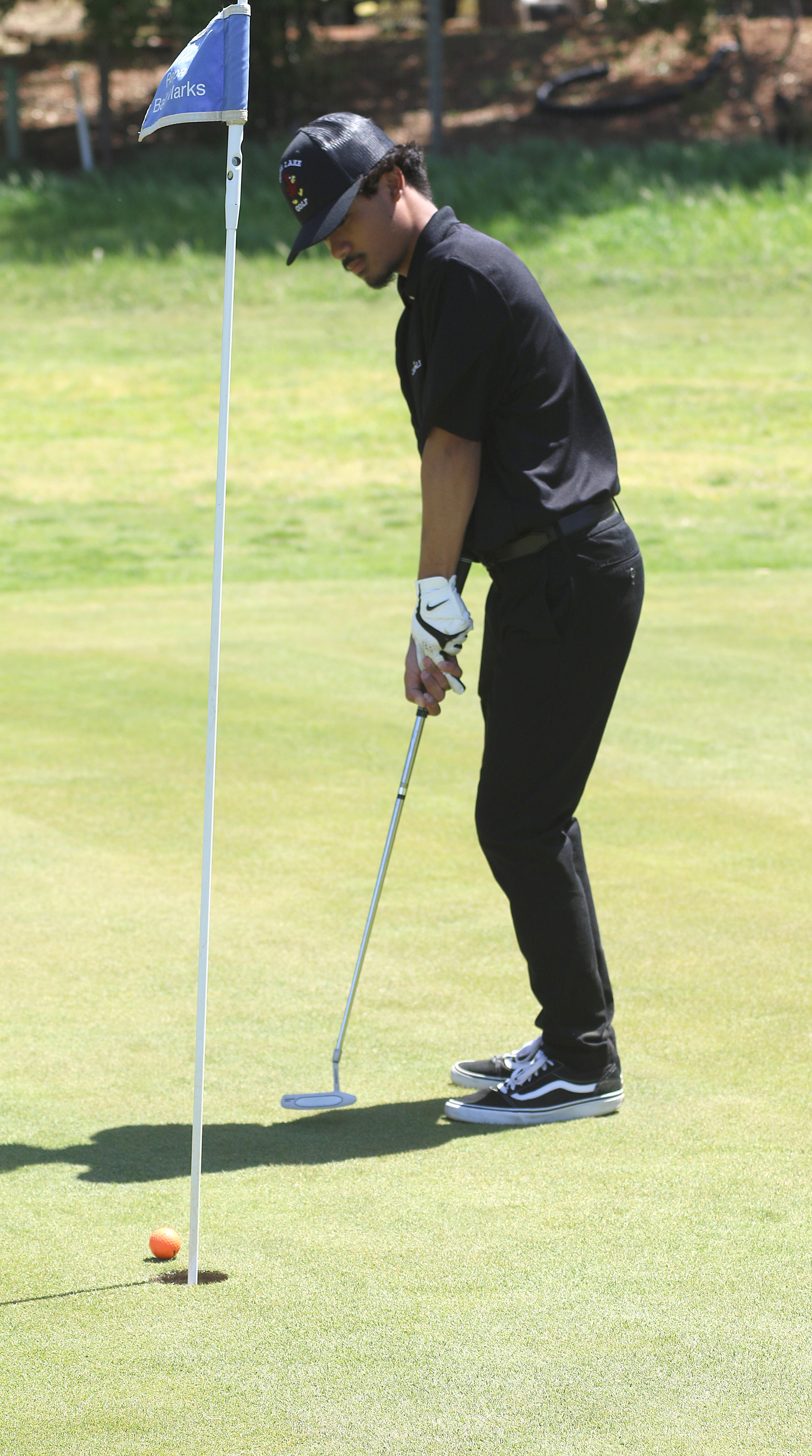 Clear Lake's Francis Rivera carded a career-best 93 Tuesday during Coastal Mountain Conference North golf action at Buckingham. (Photos by Minenna Photography)