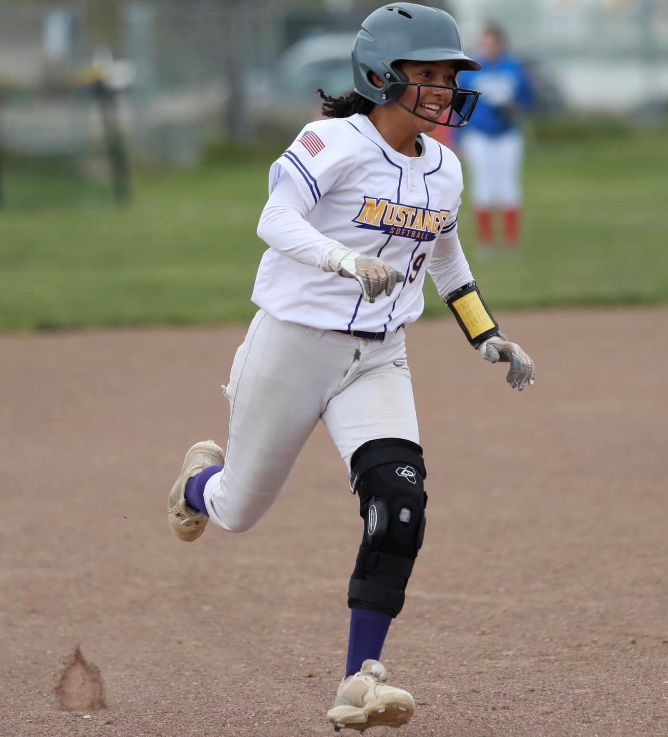 Middletown's Jaidyn Brown races to third base. (Photos by Megan Buckley Cutting)