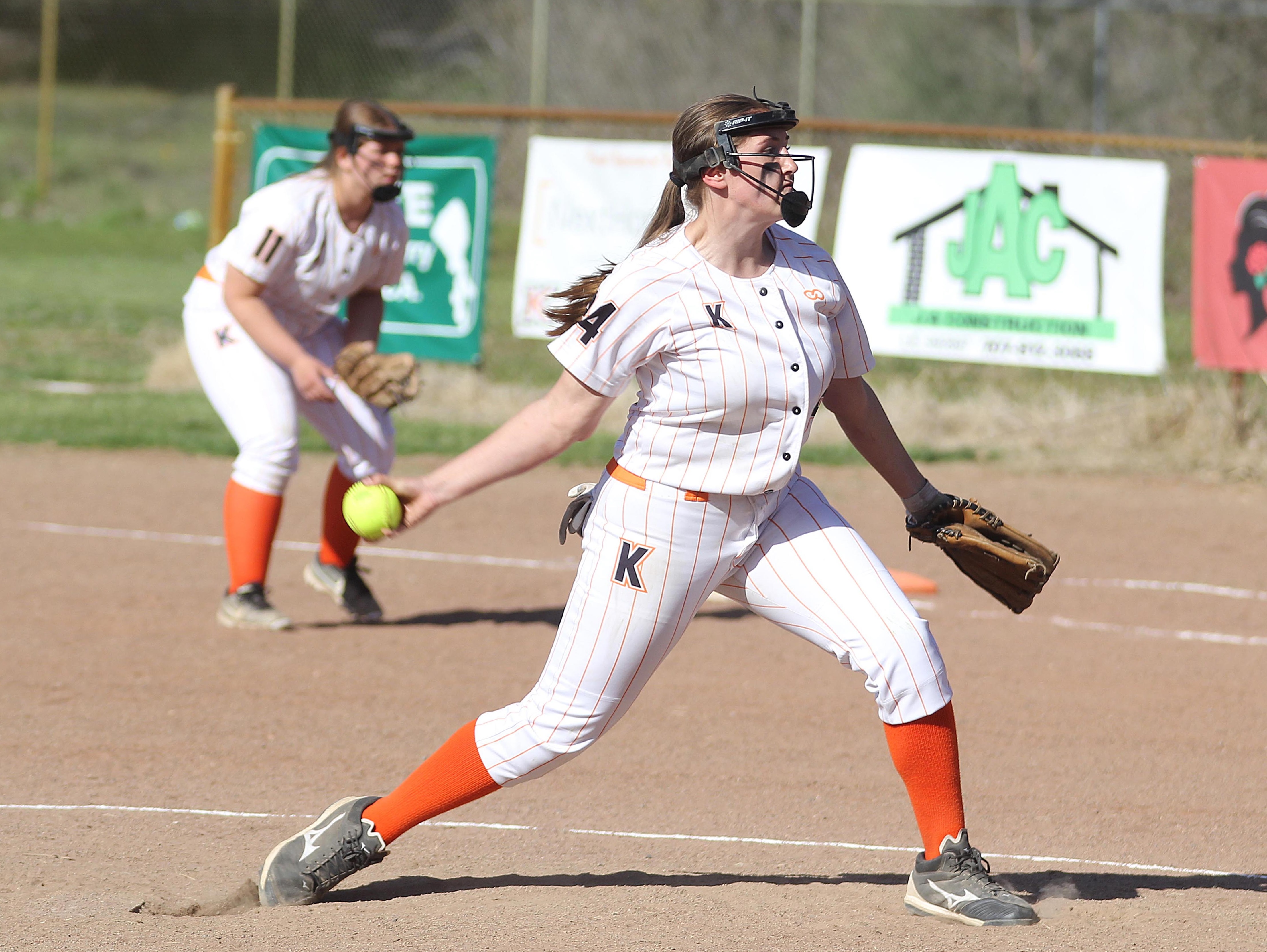 Jayden Paulich pitched all 10 innings of Kelseyville's 3-2 victory over Lower Lake, striking out nine. (Photos by Minenna Photography)