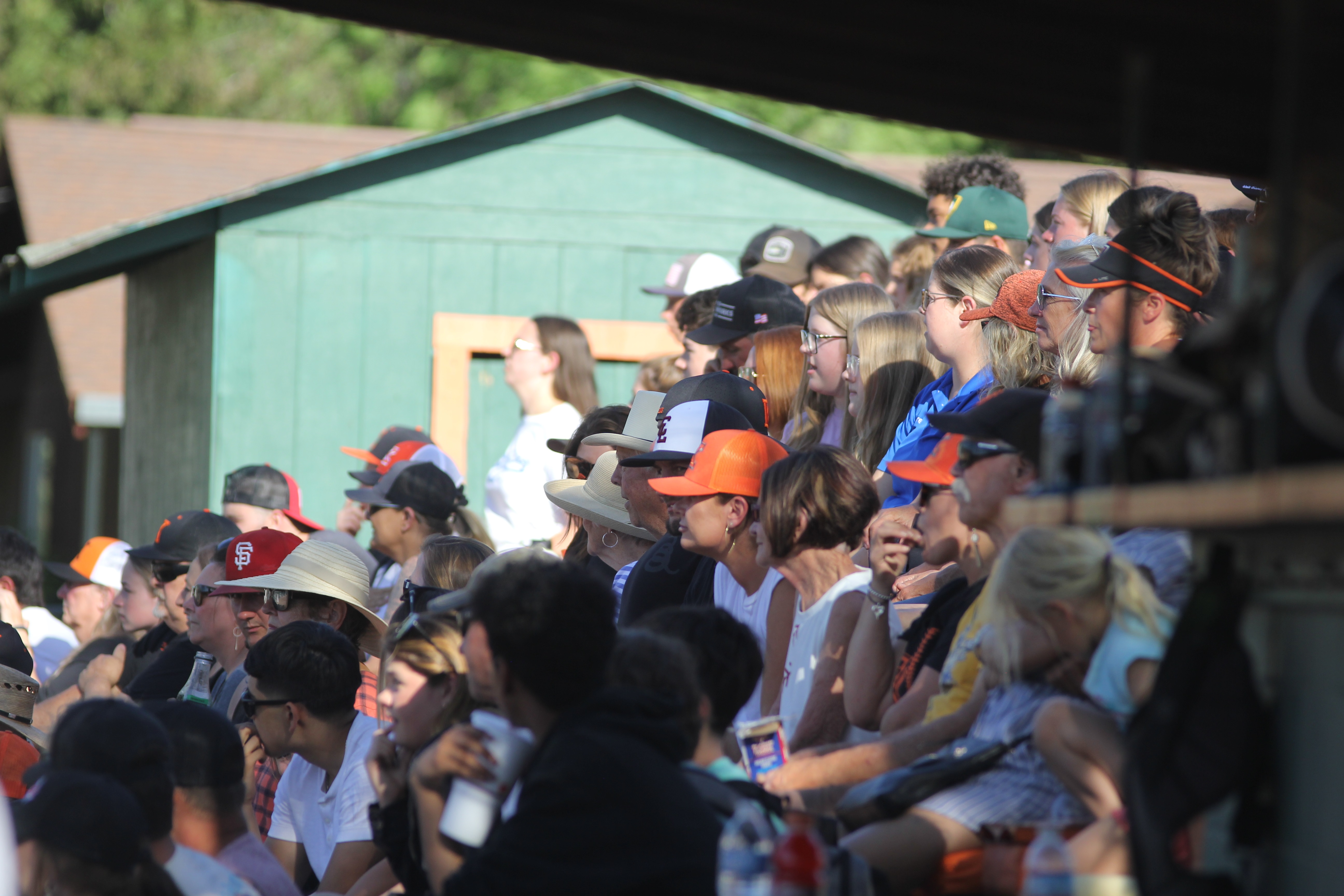 It was a full house Wednesday as Kelseyville fans packed the standings and the immediate vicinity to watch the Knights beat St. Patrick-St. Vincent of Vallejo 3-1 in the opening round of the North Coast Section Division 4 playoffs at Lloyd Larson Field in Kelseyville. (Photos by Minenna Photography)