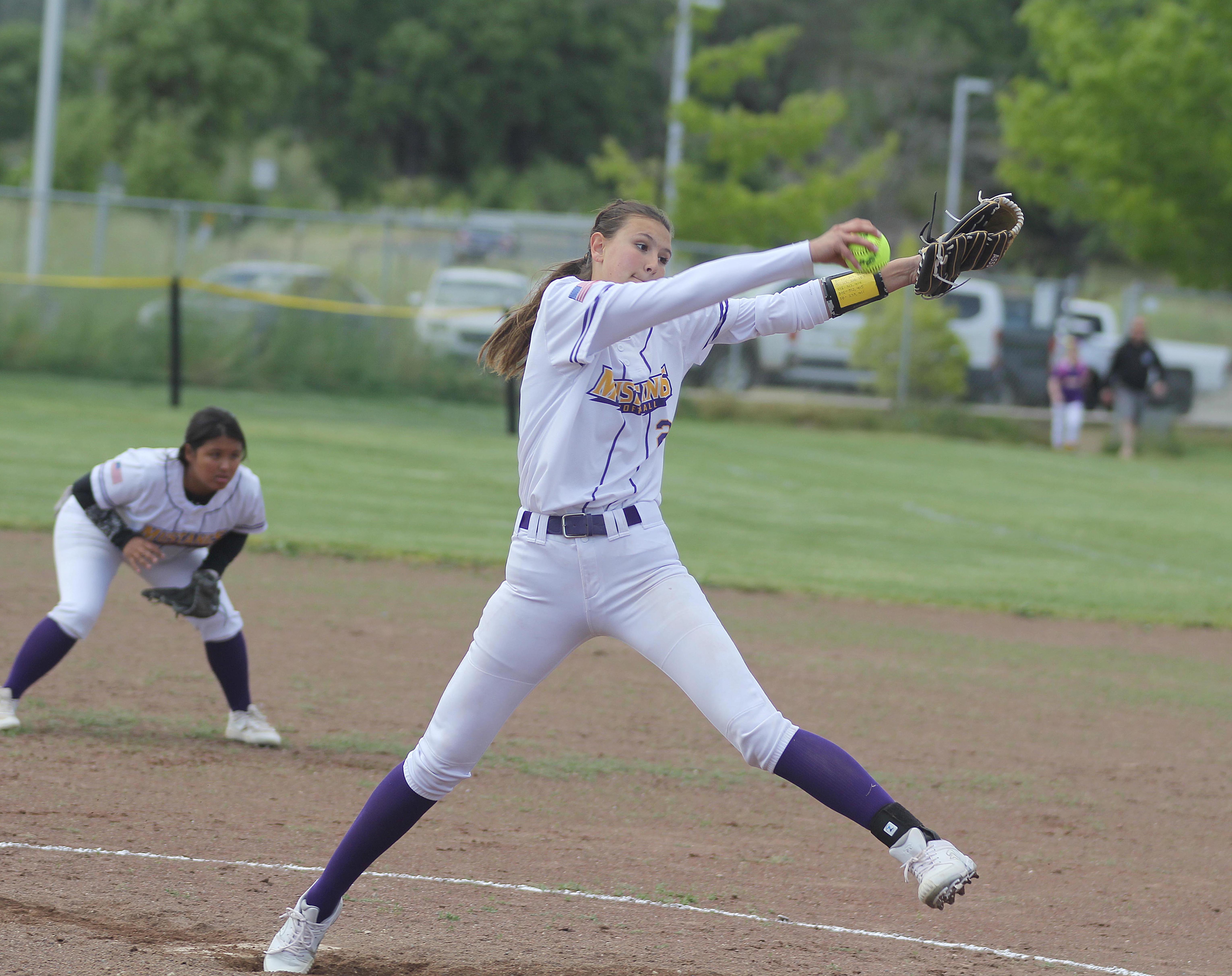Middletown's Brooklyn Wood pitched four innings in relief to earn the victory against Willits. (Photos by Minenna Photography)