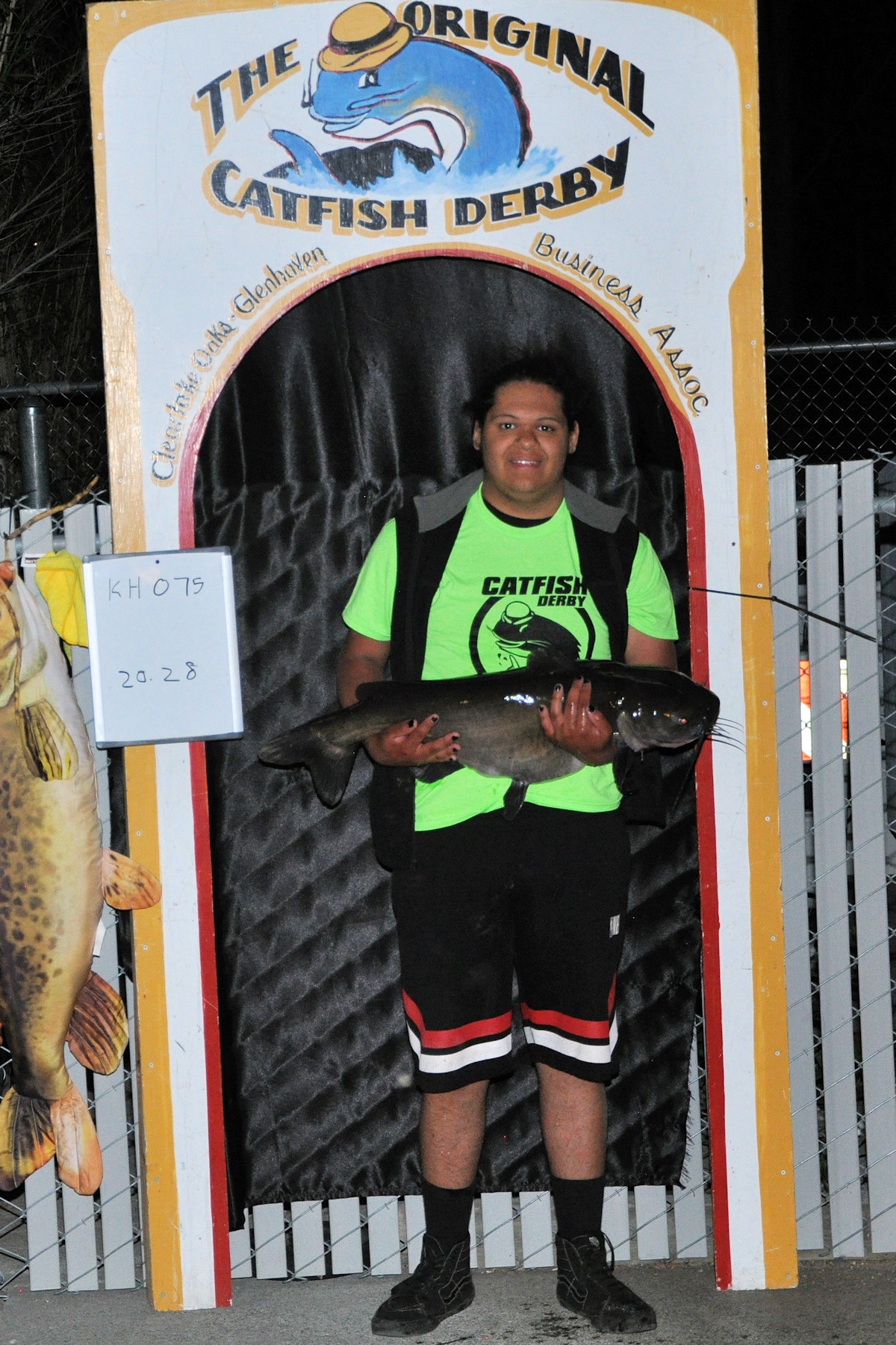 Cruz Gomez won the age 11-15 division with a 20.28-pound catfish. (Courtesy photos)