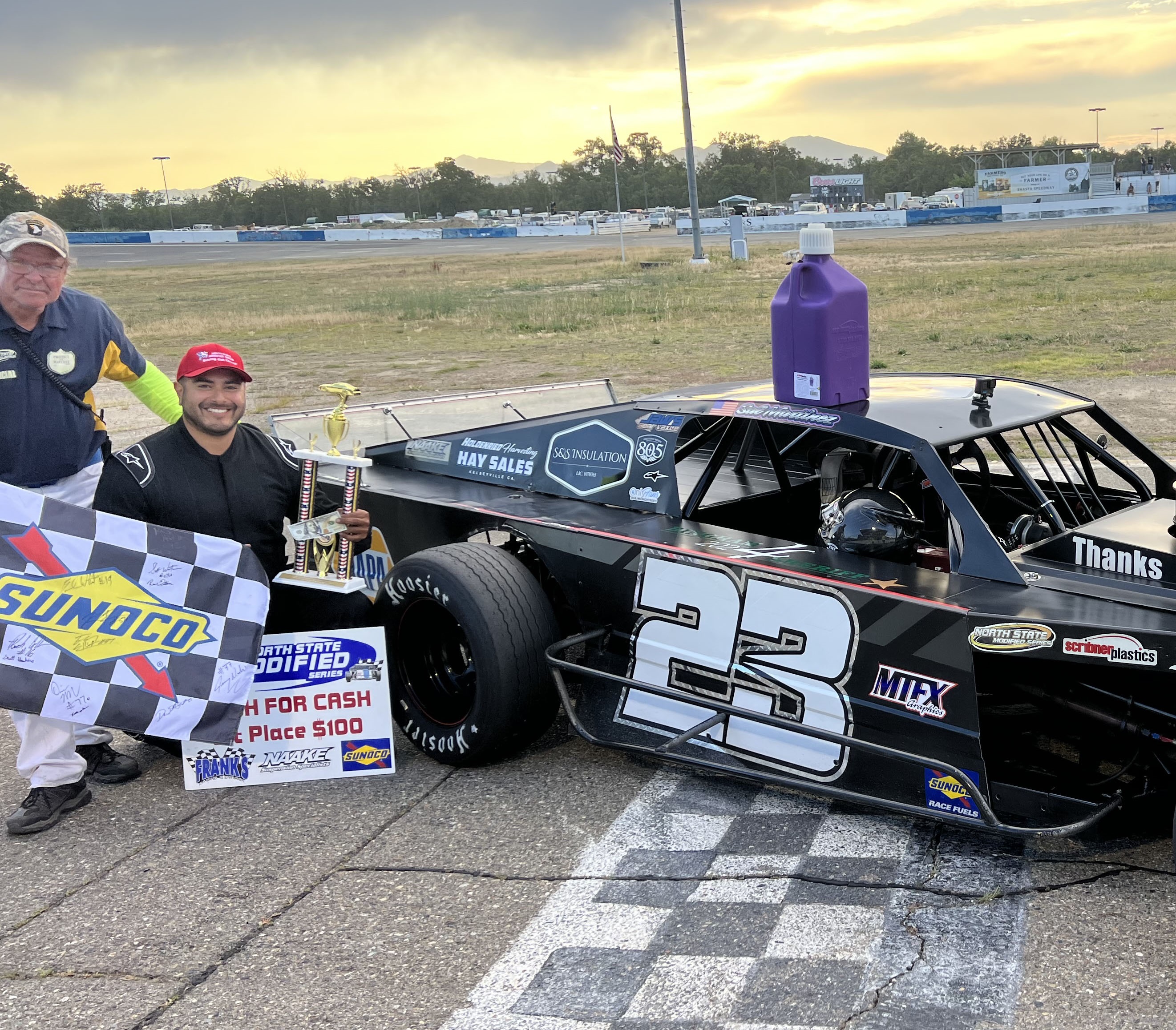 Sal Martinez of Kelseyville won the O'Reillys Dash for Cash. (Courtesy photo)