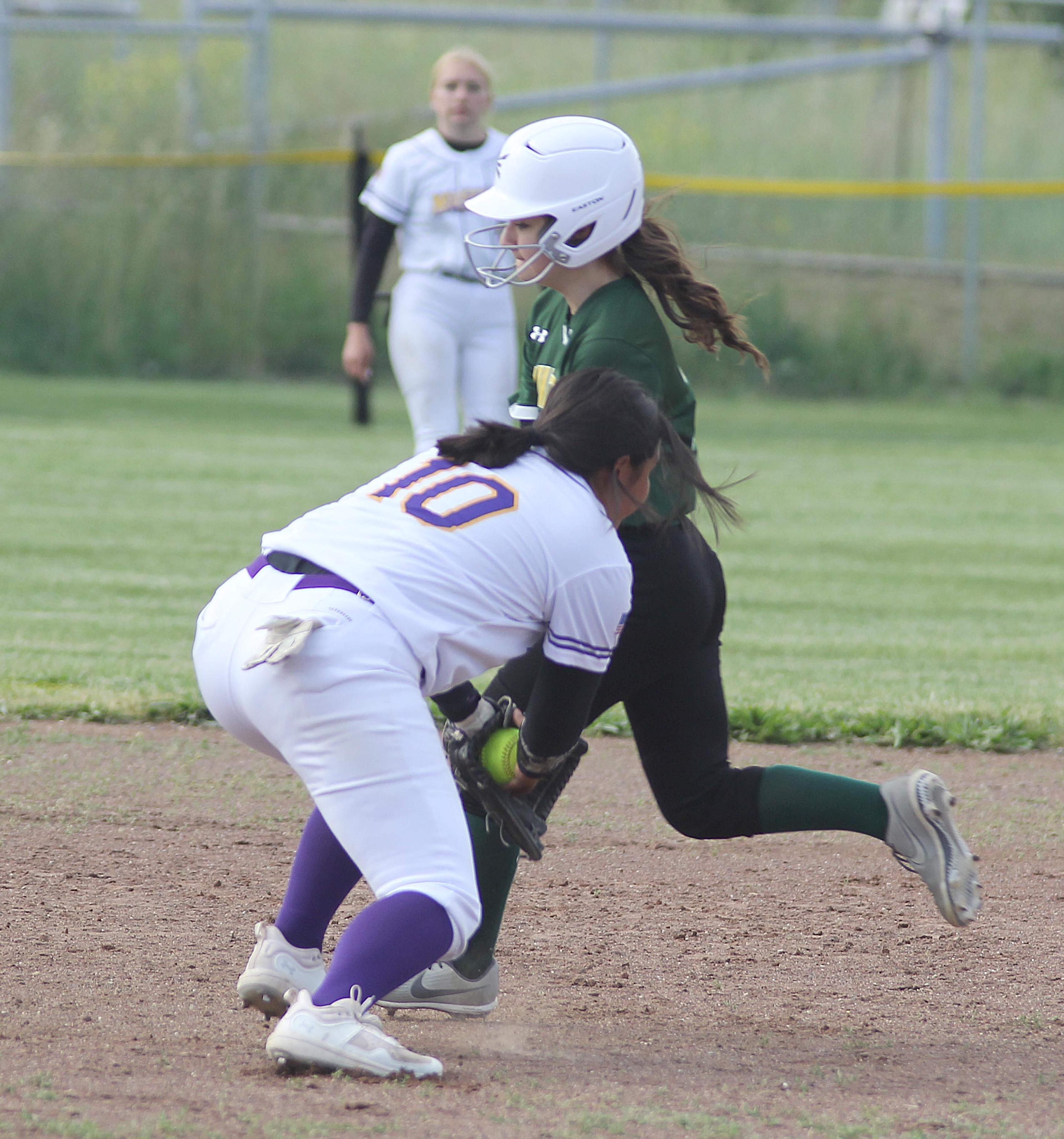 Middletown High School junior infielder Breanna Pyzer (10) is a second-team pick on the All-North Central League I softball team as selected by the league's coaches. (Photo by Minenna Photography)