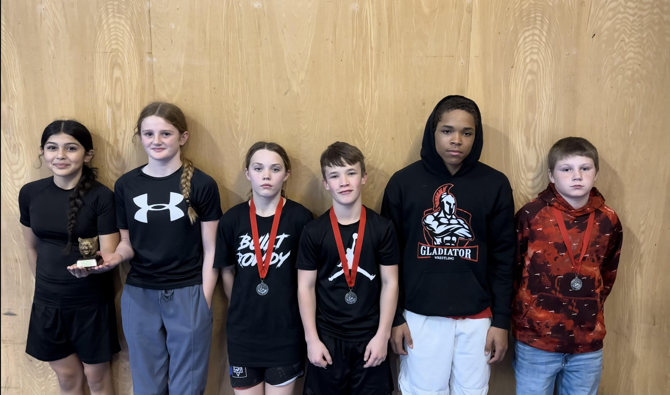 Left: Laylony Barocio, Riley Givens, Kailaya Philpot, Zamod Jackson, and Ryder White Eagle all have punched their tickets to the TOC qualifier. (courtesy photo)