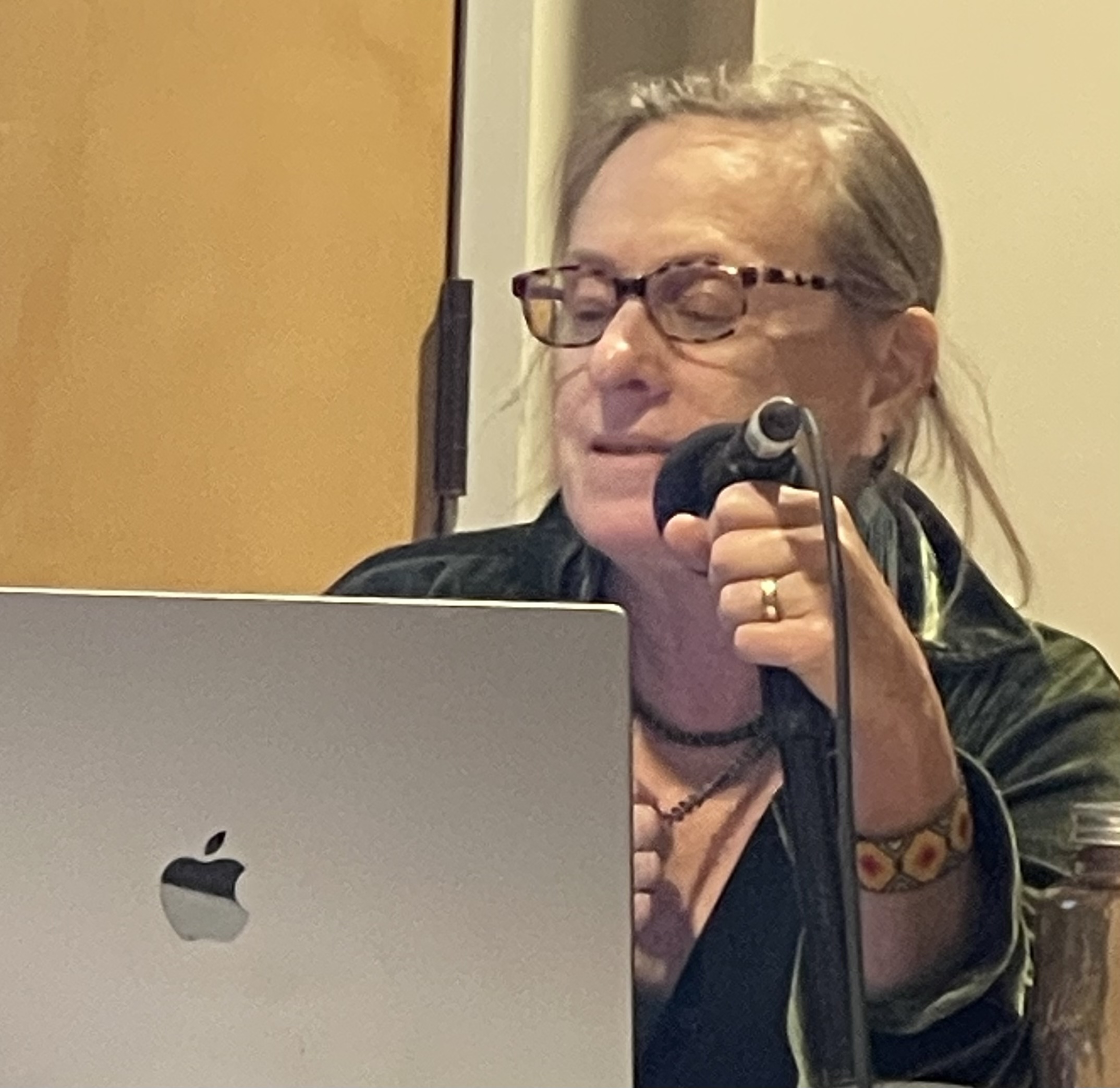 Lisa Kapla speaks about the Guenoc development project at a MAC meeting in Middletown. (Frederic Lahey for the Record-Bee).