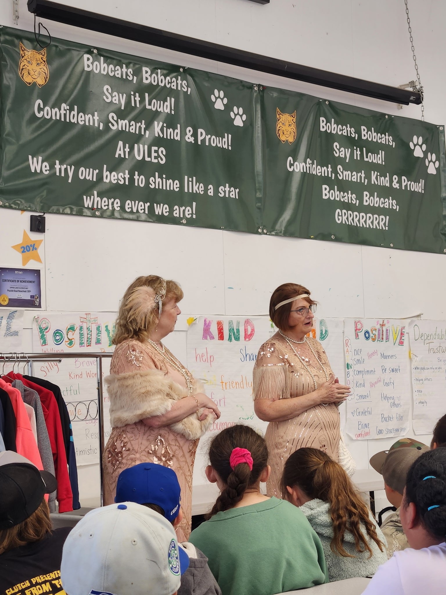 Rotary Club of Lakeport officers took a trip back to 1925 during their visit with students at Upper Lake Elementary. (Courtesy)