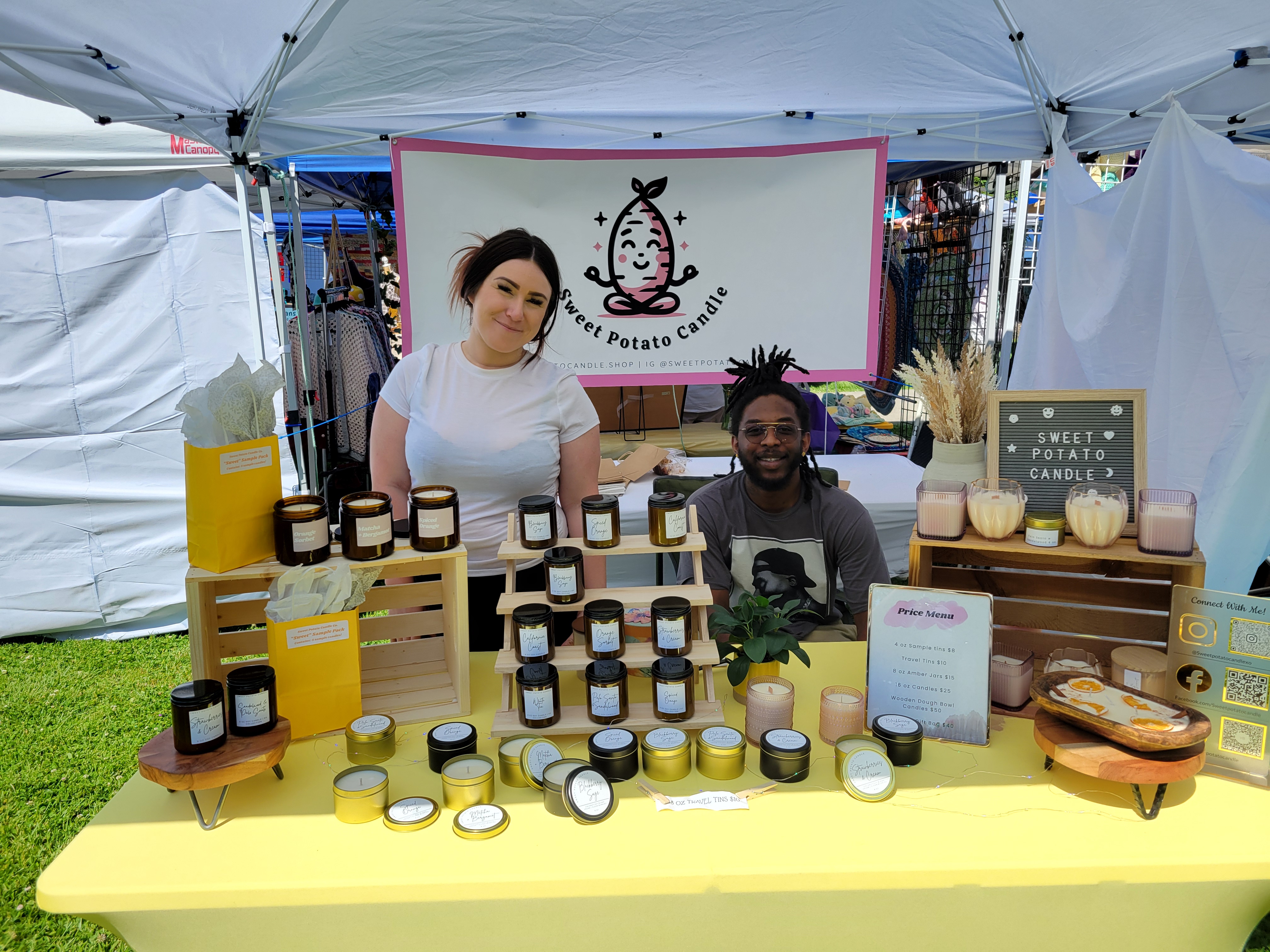 Sweet Potato Candle was one of the participating vendors at the annual Winefest fundraiser in Lakeport. (Chandler Roberts for the Record-Bee).