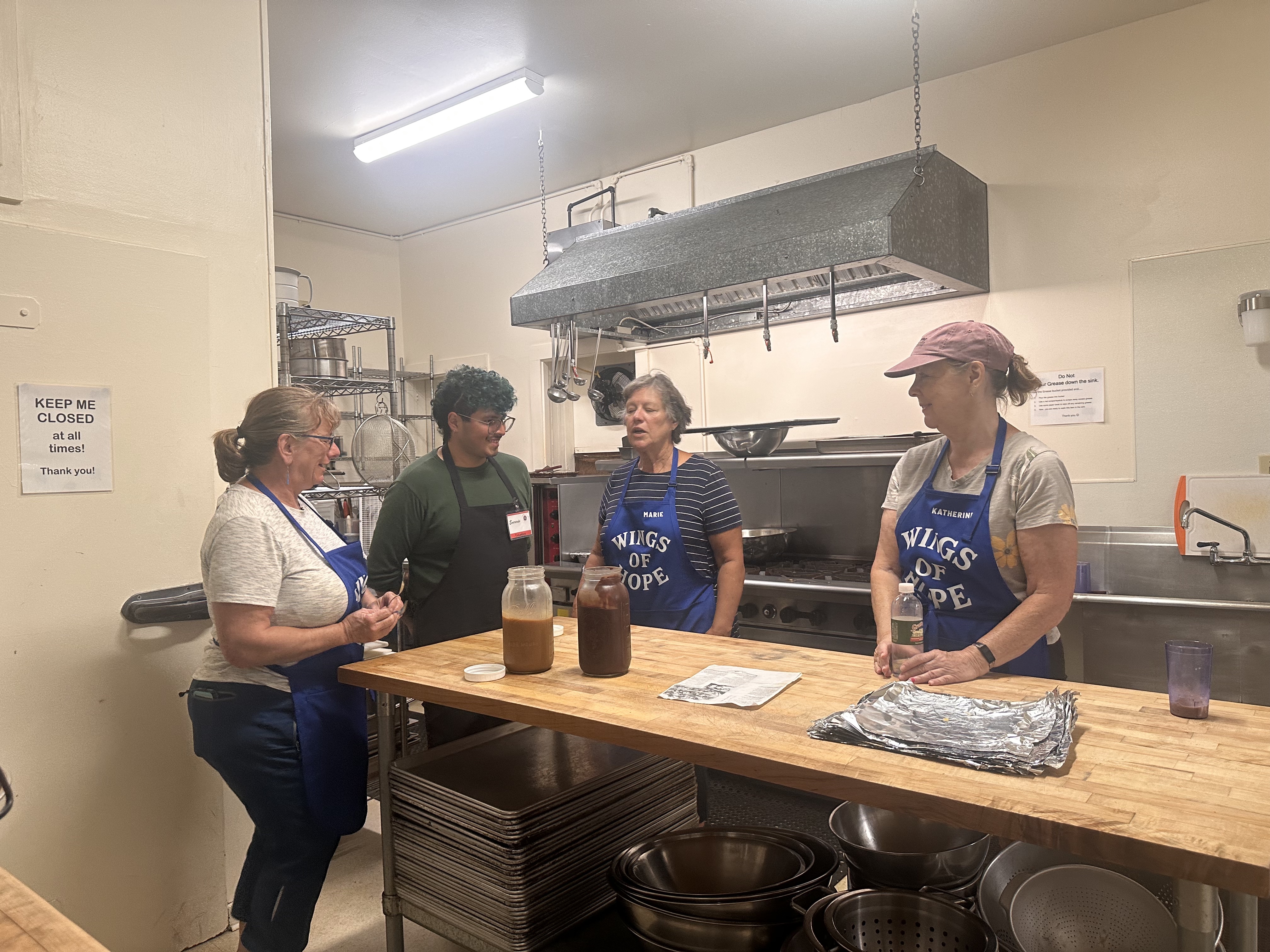Volunteer kitchen staff at the 25th annual Wings of Hope Bereavement Camp in Upper Lake on Tuesday. (Nikki Carboni for the Record-Bee)