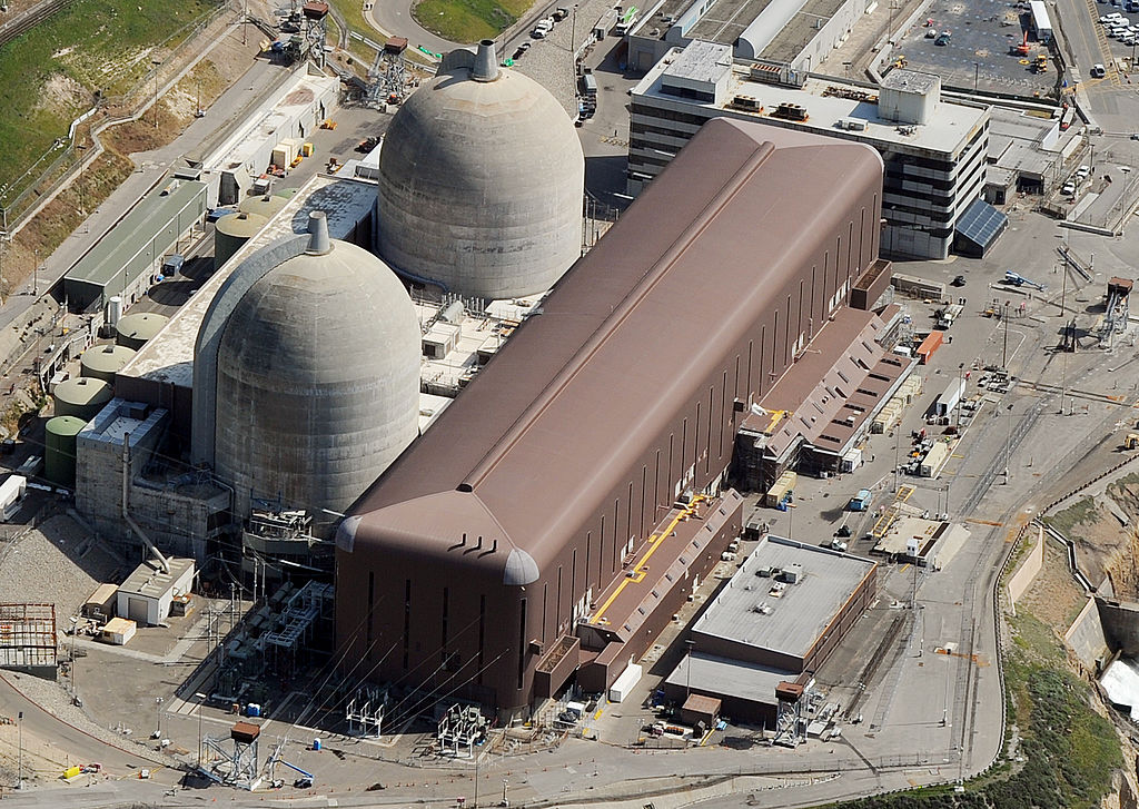Aerial close-up view of the Diablo Canyon Nuclear Power Plant
