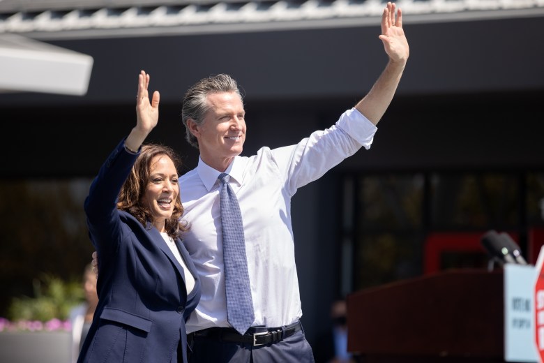 Vice President Kamala Harris and California Gov. Gavin Newsom